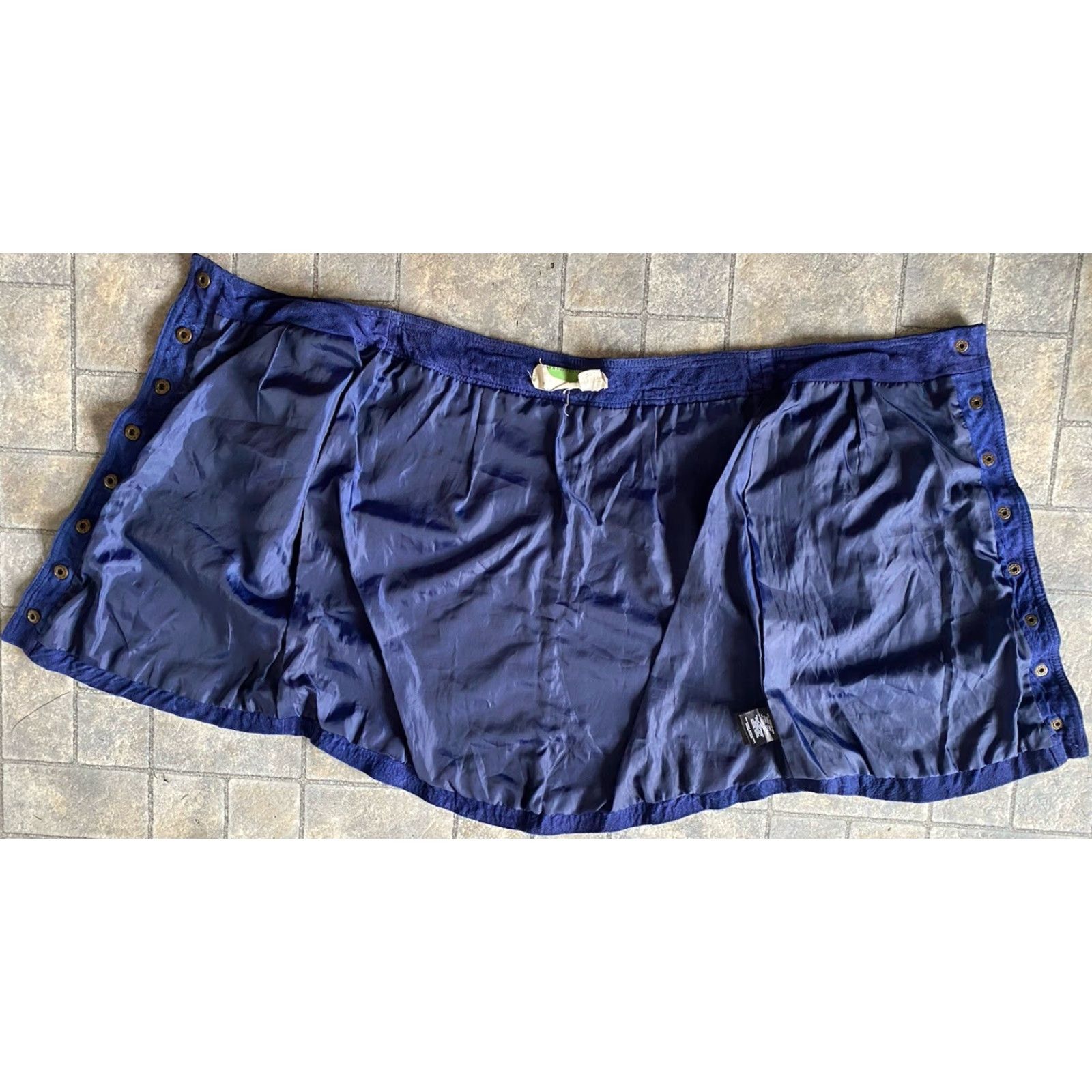 Anthropologie Anthropologie Mini Skirt Blue Leather 6P Pockets Snap Button Up High Rise Women Streetwear | 100% Leather | Petite | US 6P Size 28" / US 6 / IT 42 - 3 Thumbnail
