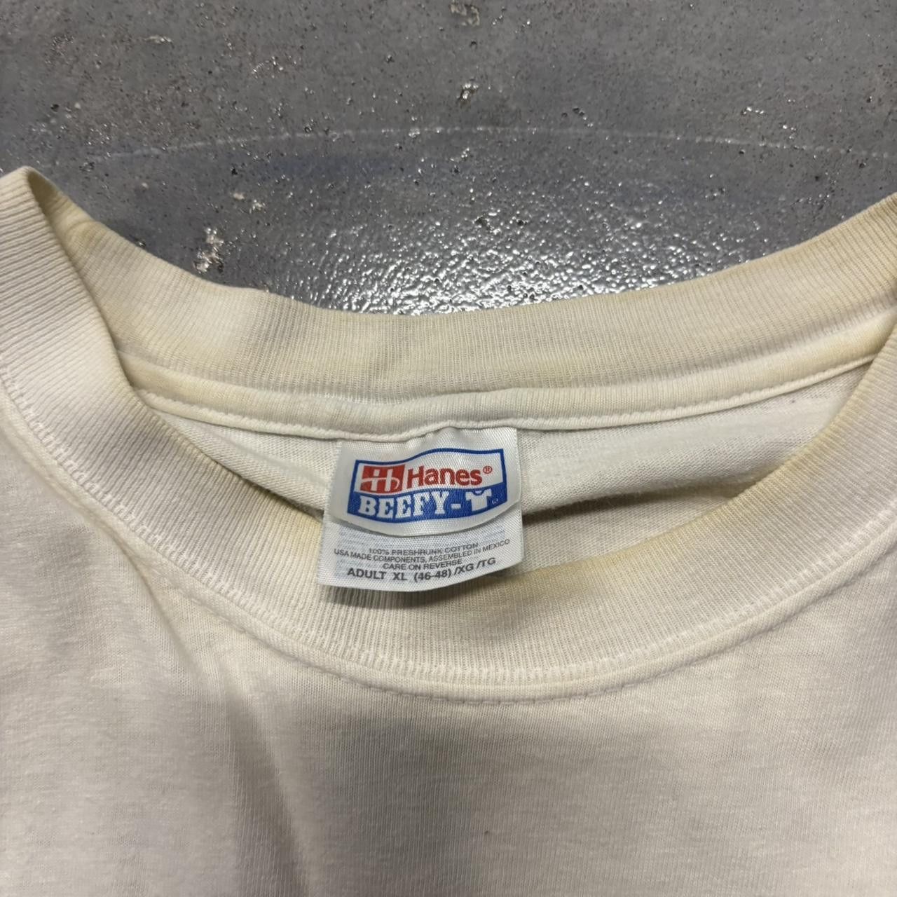 Japanese Brand × Vintage Crazy Vintage 90s White Longsleeve Graphic Tee! Size US XL / EU 56 / 4 - 4 Thumbnail