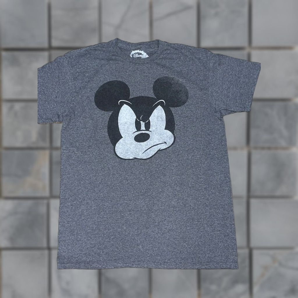 Disney Disney Mickey Mouse Shirt Adult Medium Gray Grumpy Crew Neck Graphic Size US M / EU 48-50 / 2 - 1 Thumbnail