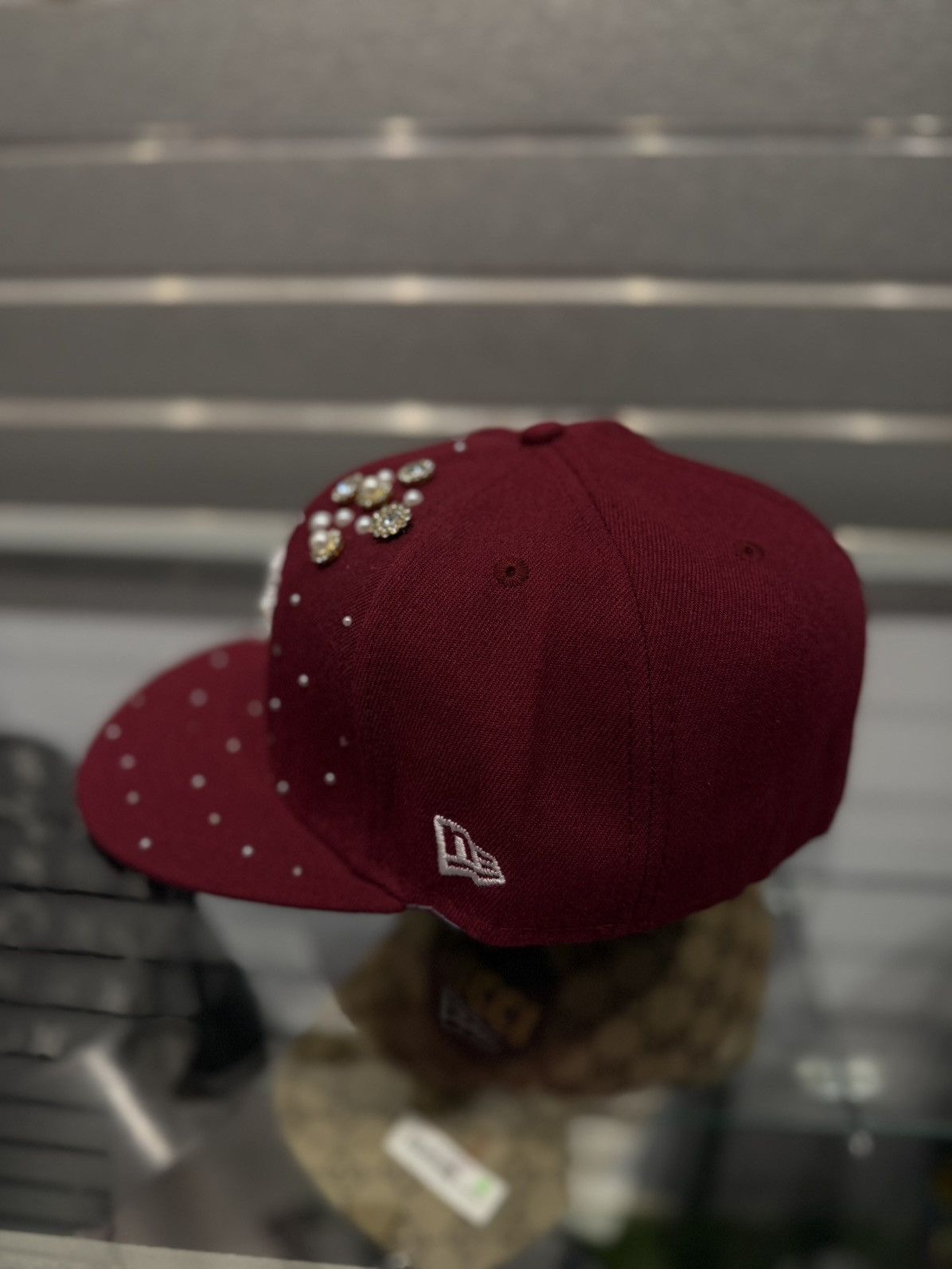 Other PAPE Fitted Hat Stone Crystal Brand New 7 5/8 Size ONE SIZE - 7 Thumbnail