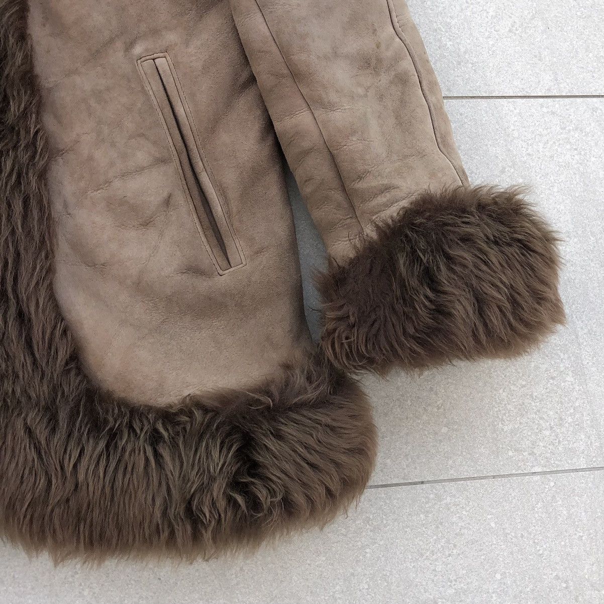 Genuine Leather S.A. ESPANAPIEL FAUX FUR & LEATHER SHERLING FASHION JACKET Size M / US 6-8 / IT 42-44 - 7 Thumbnail