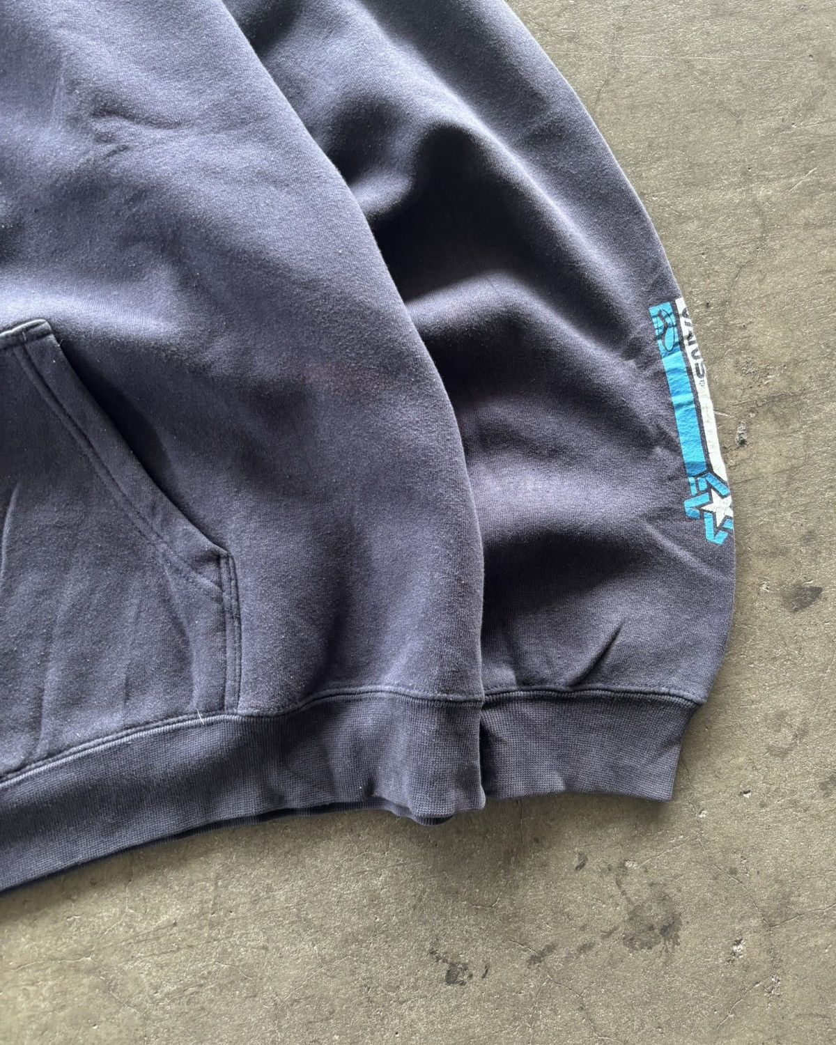 Vans 1990s Vans Faded Navy Boxy Hoodie Size US XL / EU 56 / 4 - 2 Thumbnail