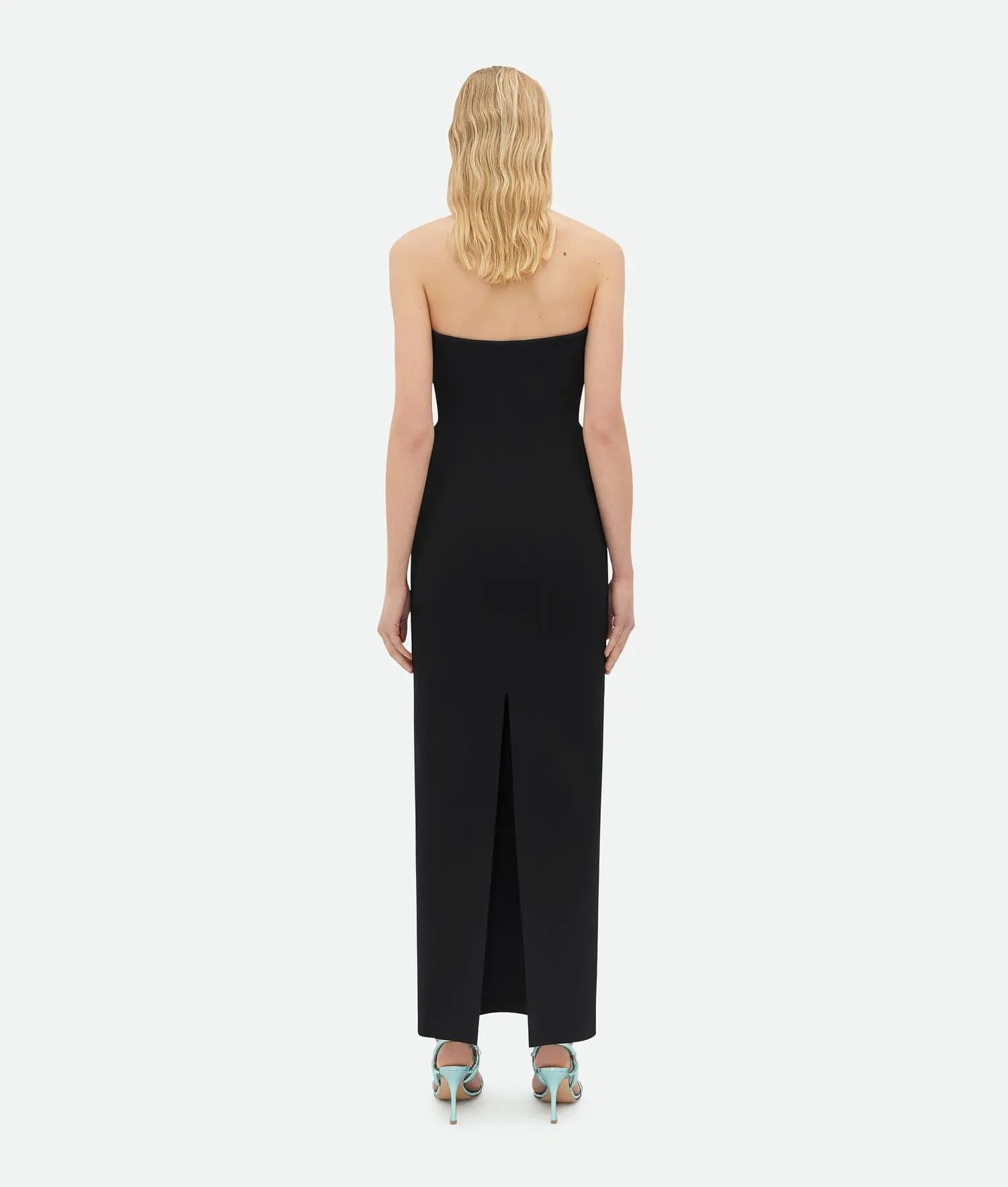 Bottega Veneta o1w1db10825 Compact Viscose Dress in Black Size M / US 6-8 / IT 42-44 - 3 Thumbnail