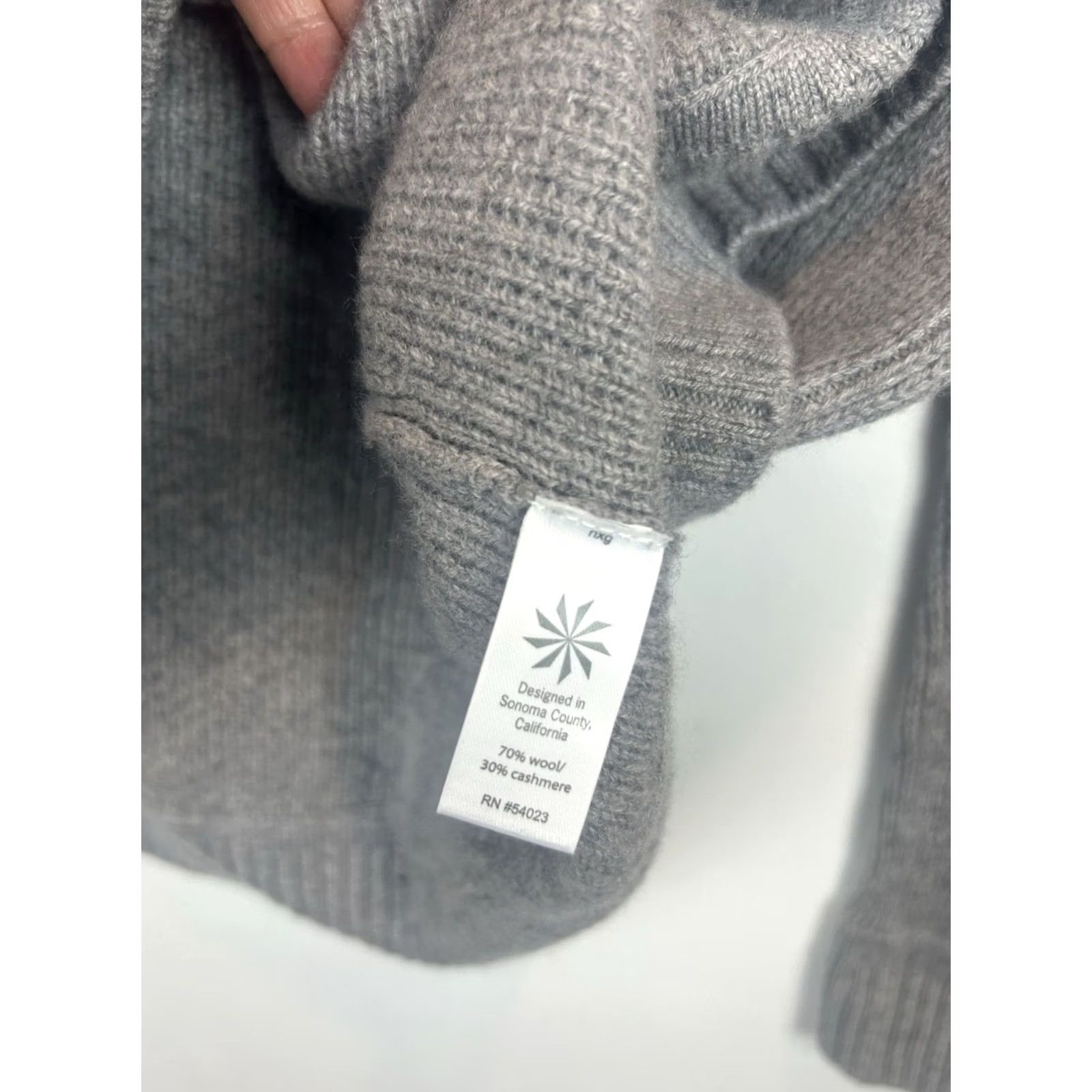 Athleta Athleta Sweater Womens Small Gray Wool Cashmere Capsule Quiet Luxury Pullover Size S / US 4 / IT 40 - 5 Thumbnail