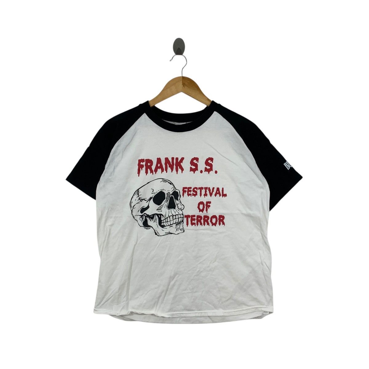 Other FESTIVAL OF TERROR Frank S.S. Skull Bones Raglan Tee Shirt Size M / US 6-8 / IT 42-44 - 3 Thumbnail