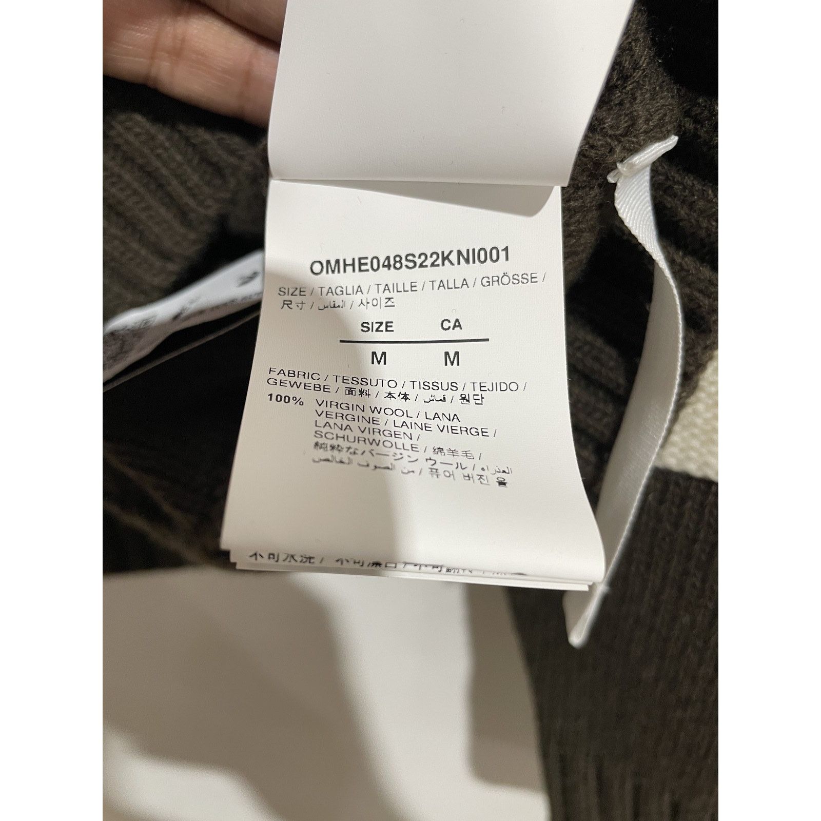 Off-White OFF-WHITE COLOR BLOCK INTARSIA SWEATER SIZE MEDIUM PREOWNED Size US M / EU 48-50 / 2 - 6 Thumbnail