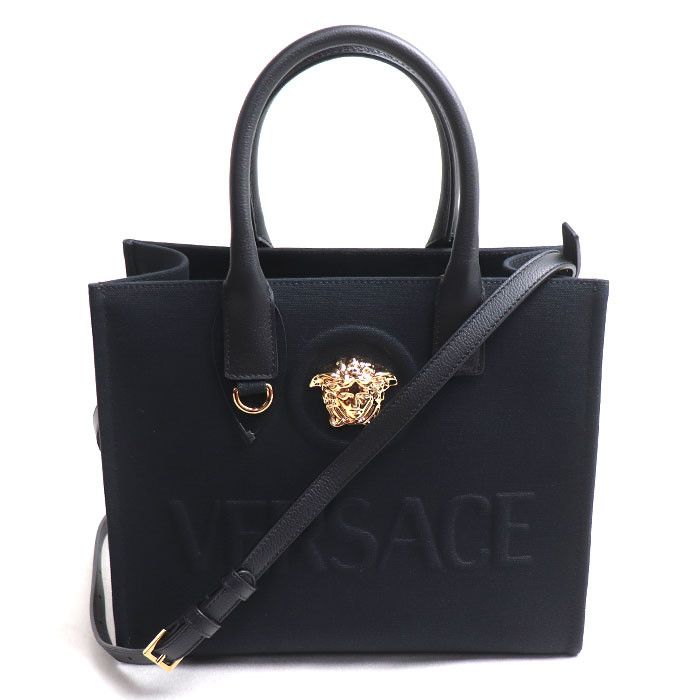Versace Versace Versace La Medusa Cotton Canvas Leather Handbag Leather Handbag 1005861-1A03095_DTU_UNICA_1B00V DUTY FREE for USA Size ONE SIZE - 1 Thumbnail