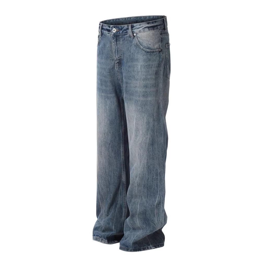 Japanese Brand × Jean Men's oversize vintage washed distressed wide-leg jeans Size US 32 / EU 48 - 3 Thumbnail
