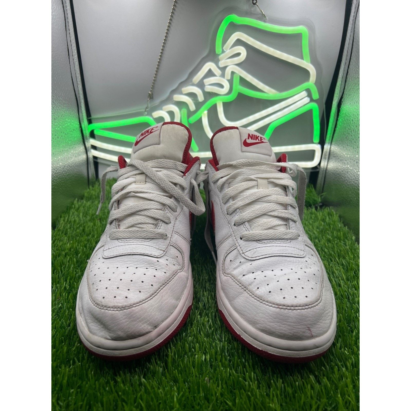Nike Nike Big Nike Low Athletic Shoes White/Gym Red Men 9 Size US 9 / EU 42 - 2 Thumbnail