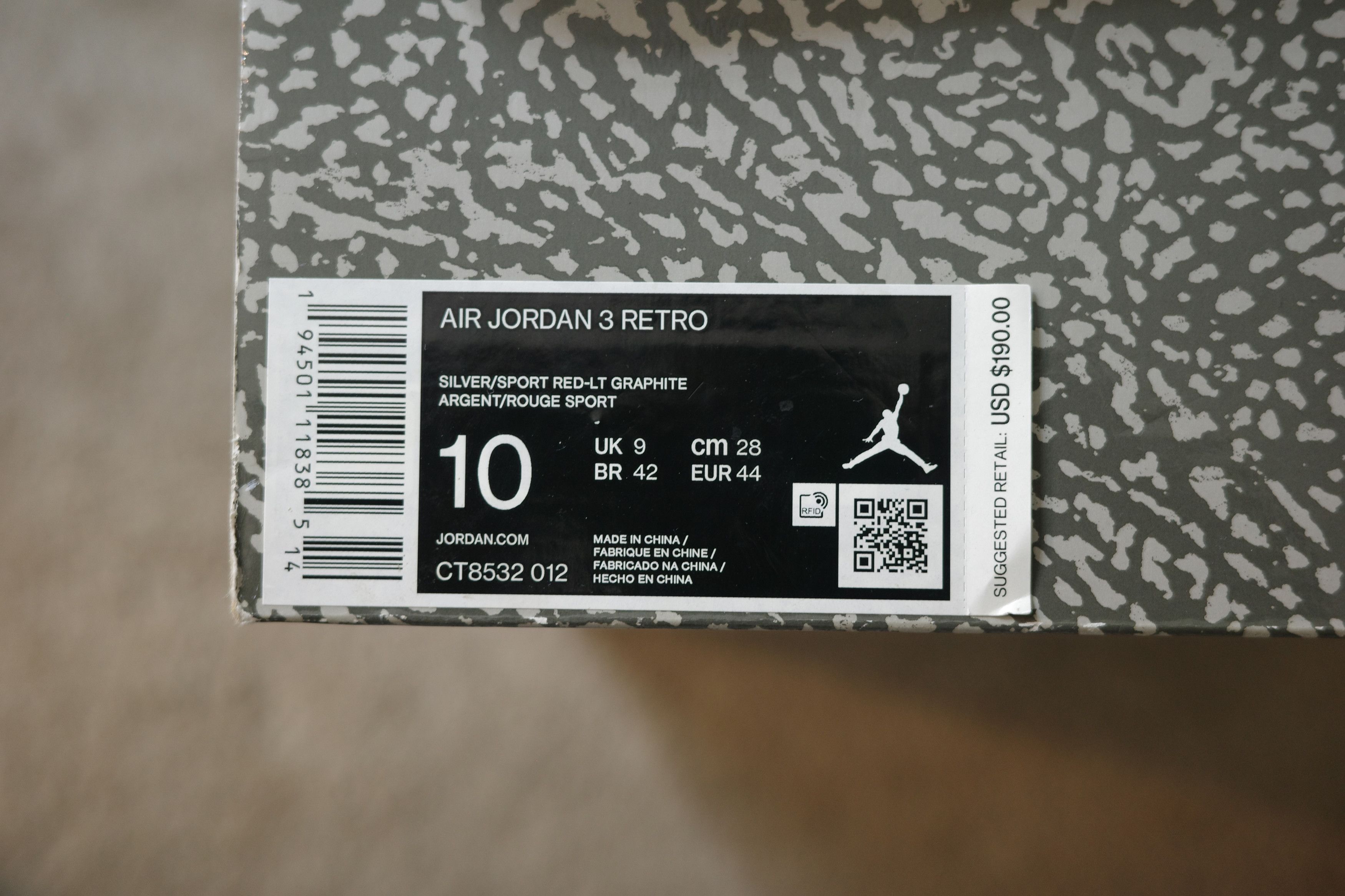 Jordan Brand Jordan 3 Retro Cool Grey (2021) Size US 10 / EU 43 - 5 Thumbnail
