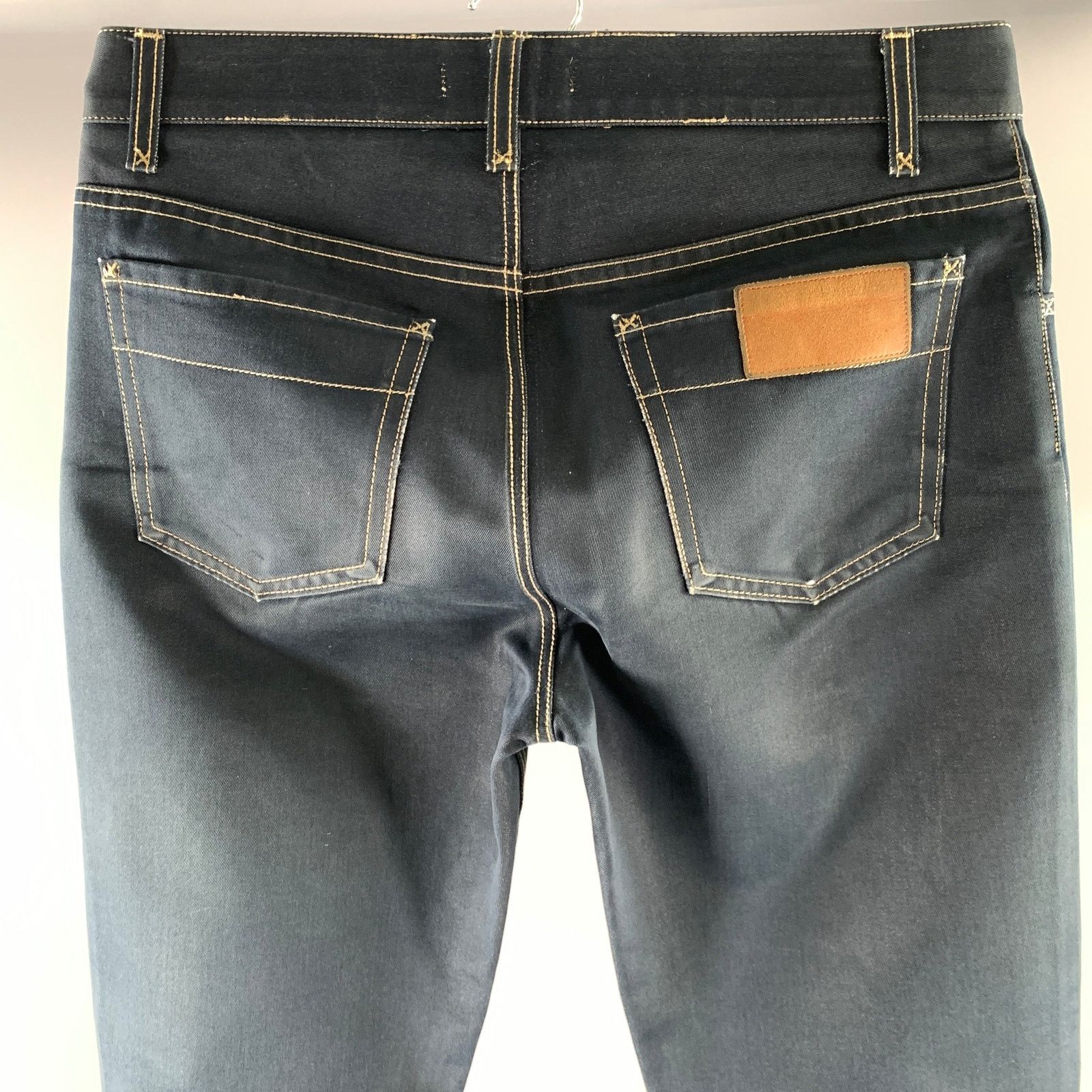 Dolce & Gabbana DOLCE & GABBANA Size 30 Navy Indigo Contrast Stitch Jeans Size US 30 / EU 46 - 3 Thumbnail