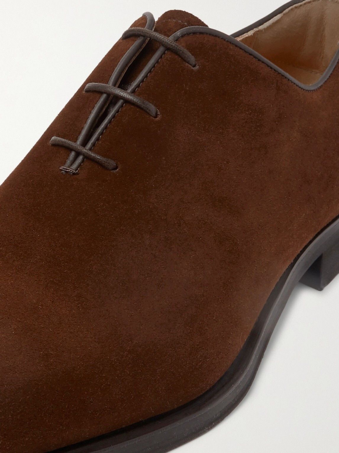 Berluti Alessandro Infini Leather-Trimmed Suede Oxford Shoes Size US 10 / EU 43 - 6 Thumbnail