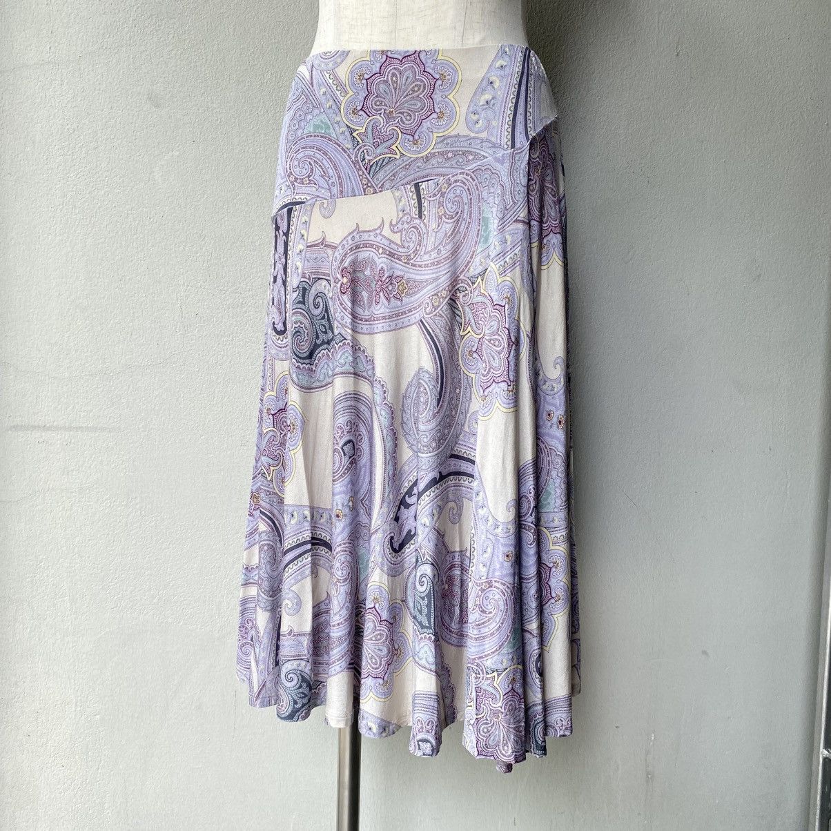 Max Mara Max Mara Paisley Print Flared Skirt Size 30" / US 8 / IT 44 - 3 Thumbnail