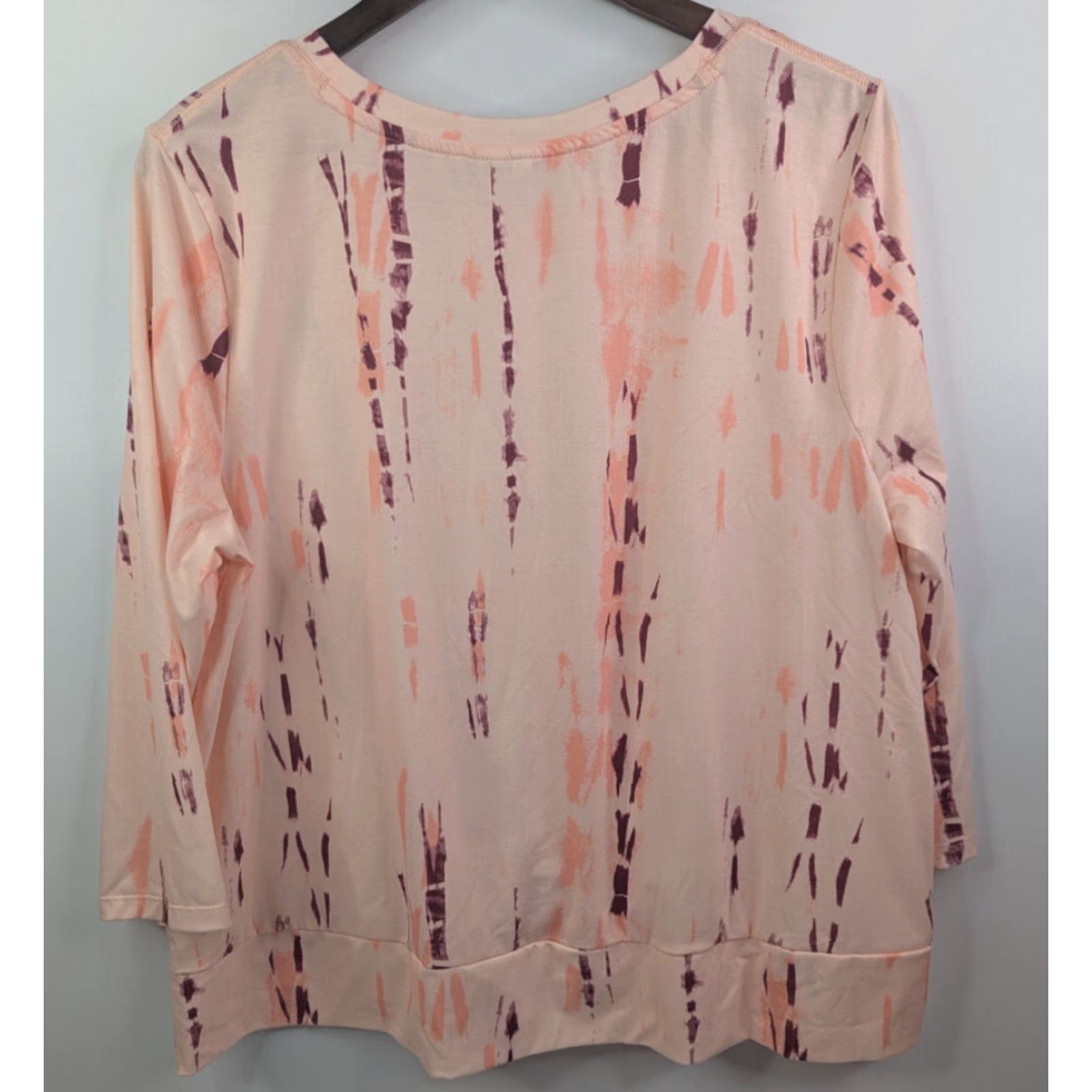 Olive Live Well Womens Pink Blouse 3/4 Sleeve Top Wrap Hem XL Blouse Casual Comfort Stretch Regular Size XL Womens Pink Blouse Size XL / US 12-14 / IT 48-50 - 4 Thumbnail