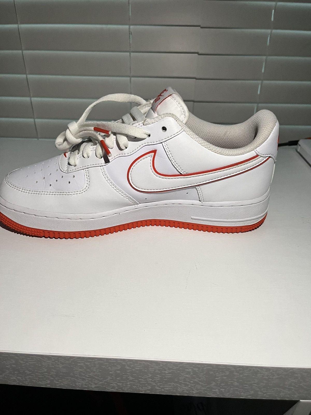 Nike Nike Air Force 1s Low ‘07 (White Picante Red) Size US 8.5 / EU 41-42 - 3 Thumbnail