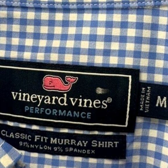 Vineyard Vines Vineyard Vines Shirt Mens Medium Performance Blue Gingham Murray Button Down NEW Size US M / EU 48-50 / 2 - 6 Thumbnail