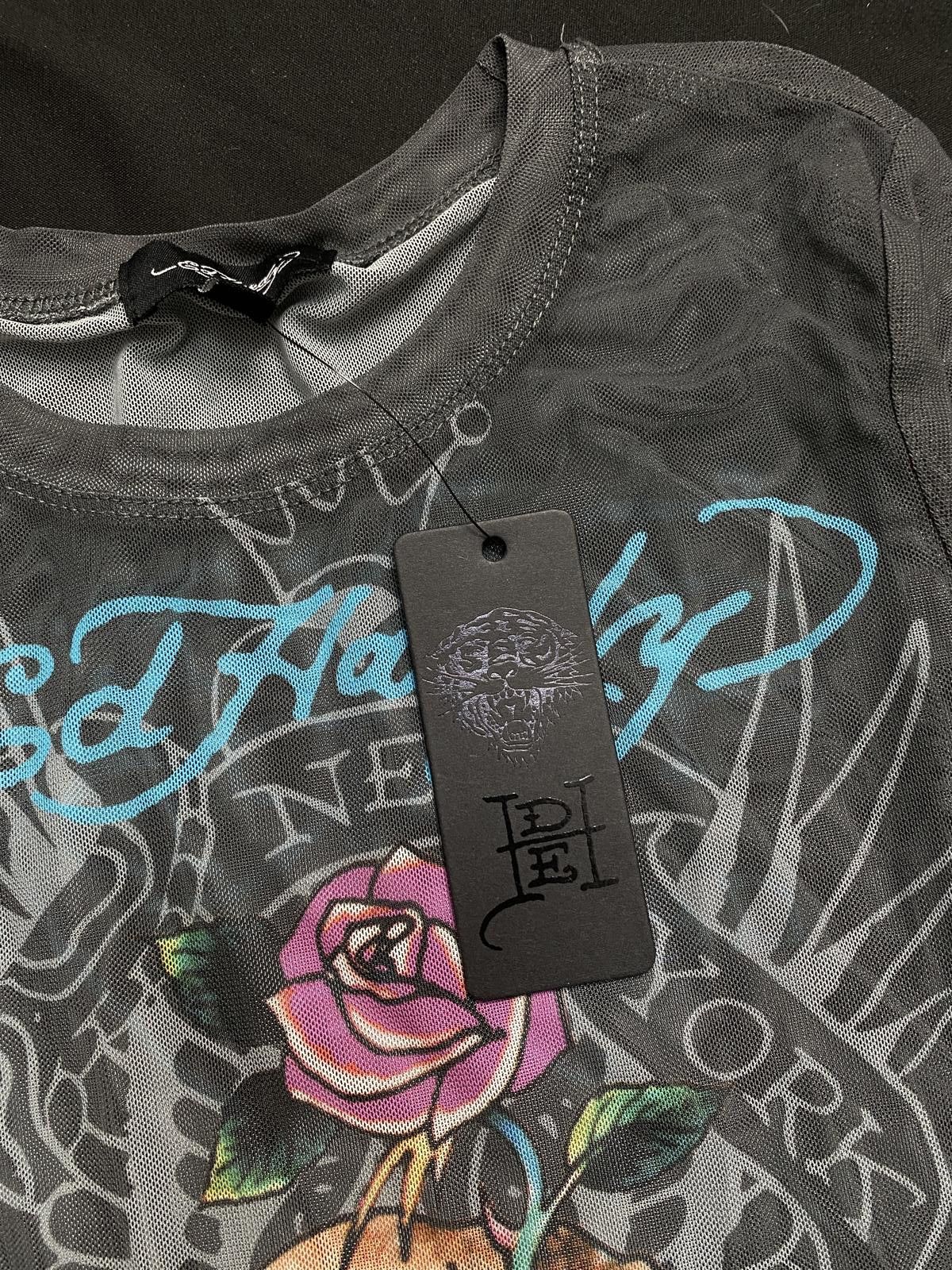 Other Deadstock Ed Hardy Mesh Rose Skull Long Sleeve Shirt Small Size S / US 4 / IT 40 - 3 Thumbnail