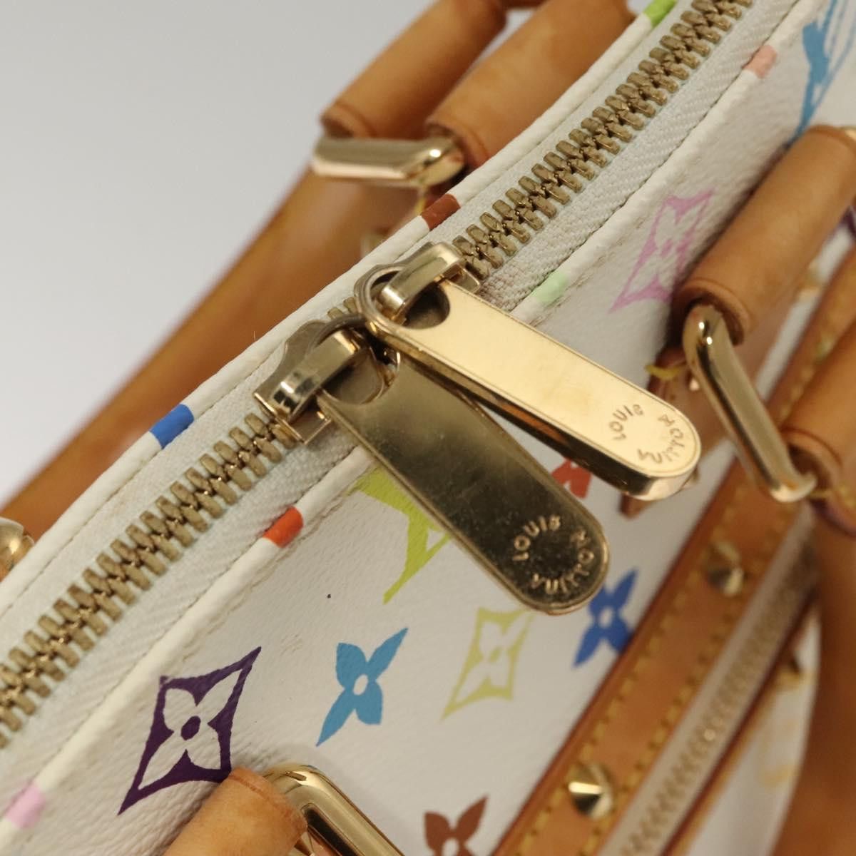 Louis Vuitton LOUIS VUITTON Monogram Multicolor Alma Hand Bag White M92647 Size ONE SIZE - 15 Thumbnail