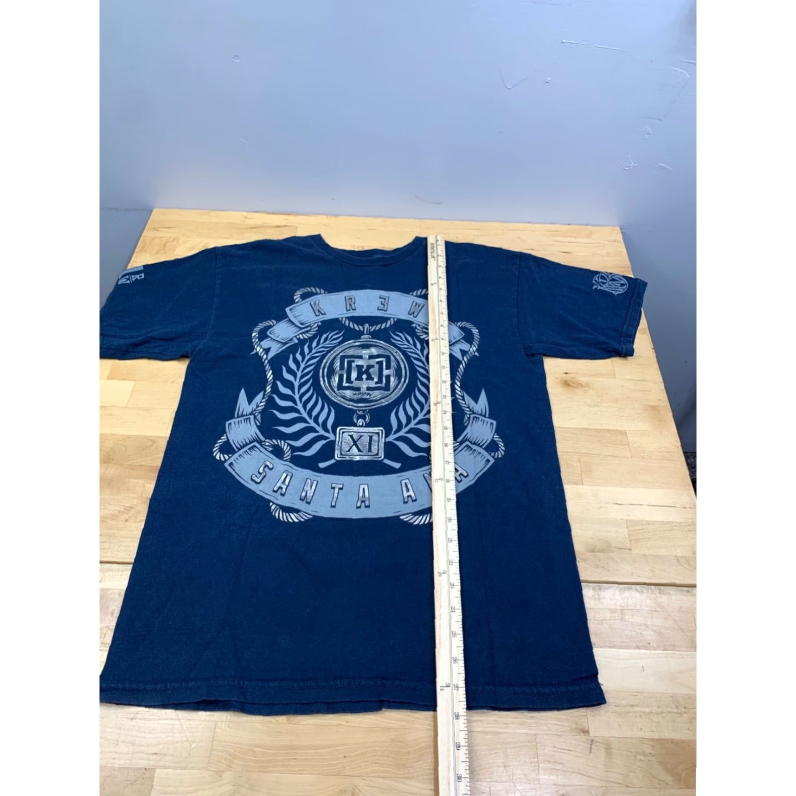 Krewe Krew Skateboard Graphic Shirt Mens M Blue Y2K Skate Gothic 90s (if applicable) Size US M / EU 48-50 / 2 - 6 Thumbnail