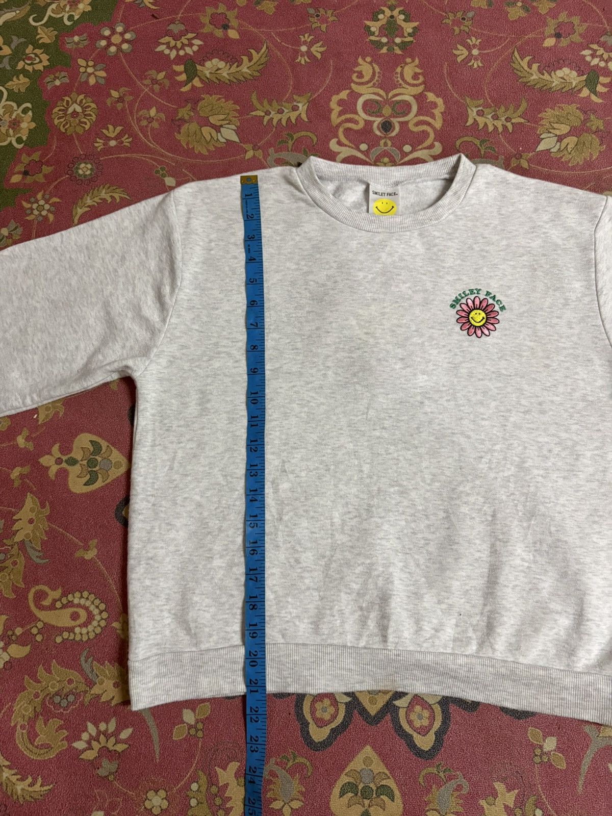 Japanese Brand SMILEY FACE Over Print Back Side Sweatshirt Size US M / EU 48-50 / 2 - 12 Thumbnail
