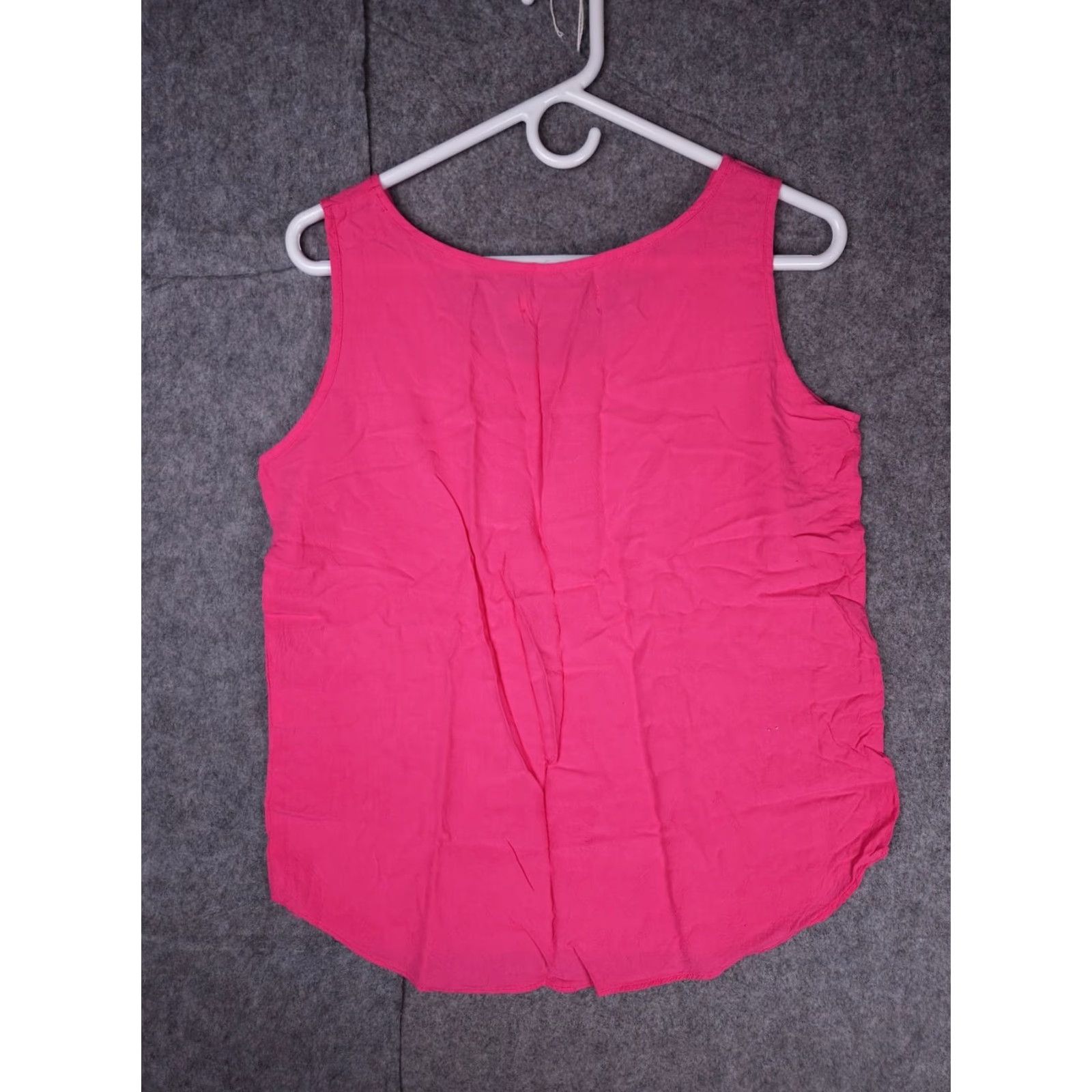 Jams World JAMS WORLD Tank Top Women’s Medium Pink Relaxed Hawaiian Sleeveless Round Neck Casual Basic Lightweight Summer Sprin g Size M / US 6-8 / IT 42-44 - 2 Thumbnail