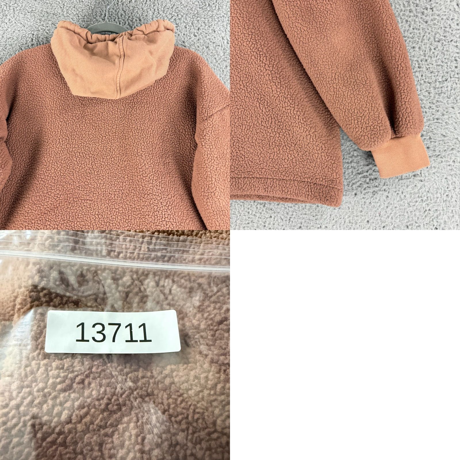 Madewell Madewell Hoodie Sweater Womens Small Brown Long Sleeve Fleece Bubble-Sleeve Raglan Crew Neck Pullover All Seasons Size S / US 4 / IT 40 - 9 Thumbnail