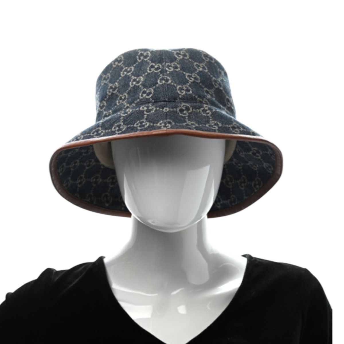 Gucci Bucket hat Gucci denim with GG logo size M Size 34 - 6 Thumbnail