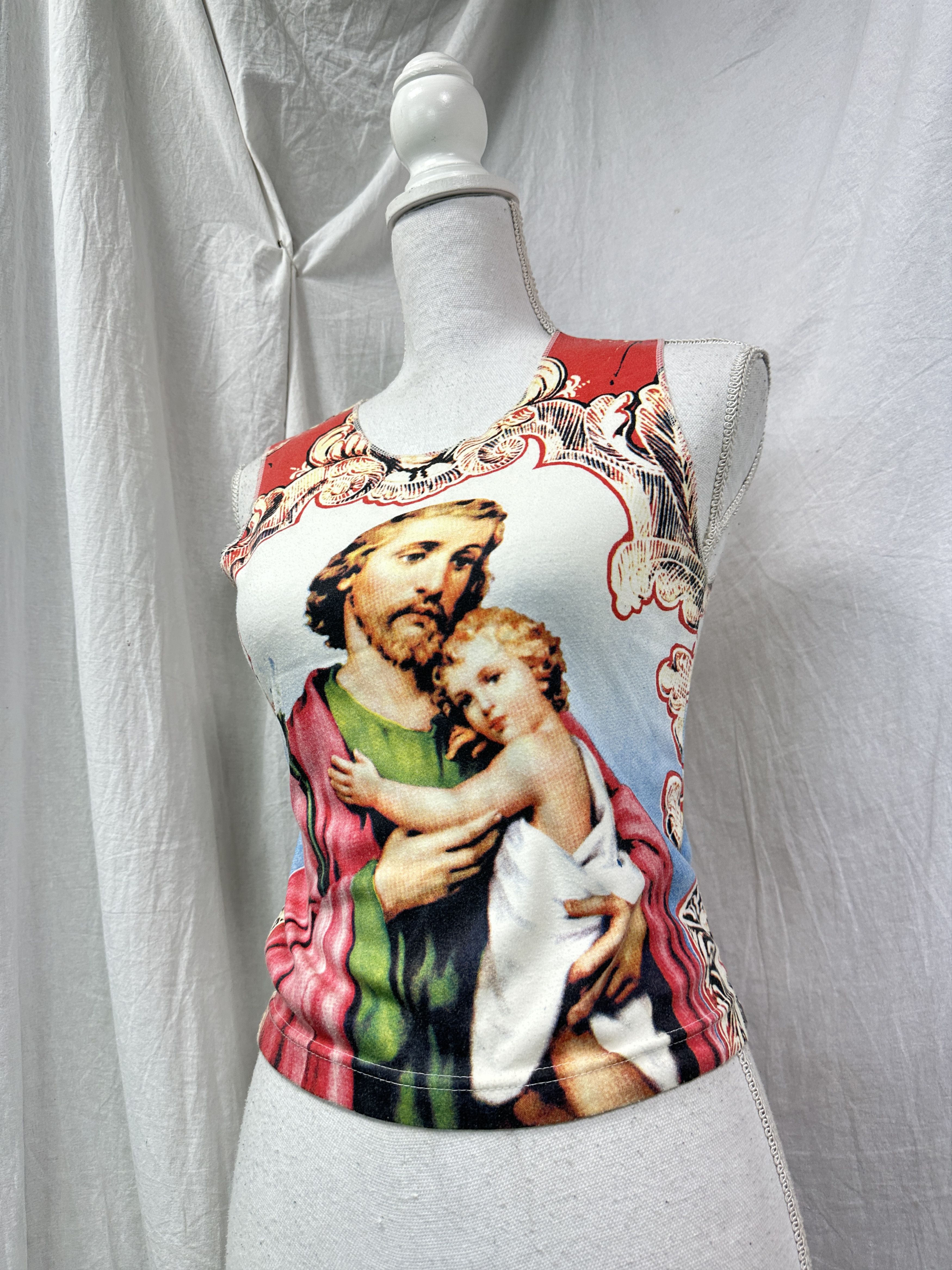 Vintage Vintage Avant Garde Jesus Full Printed 00s Top Size S / US 4 / IT 40 - 1 Thumbnail