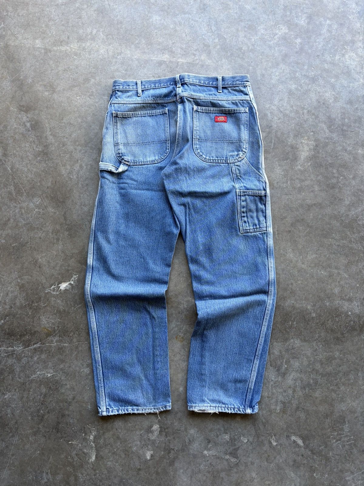 Dickies Dickies Faded Distressed Vintage Baggy Workwear Denim 1990s Size US 34 / EU 50 - 1 Thumbnail
