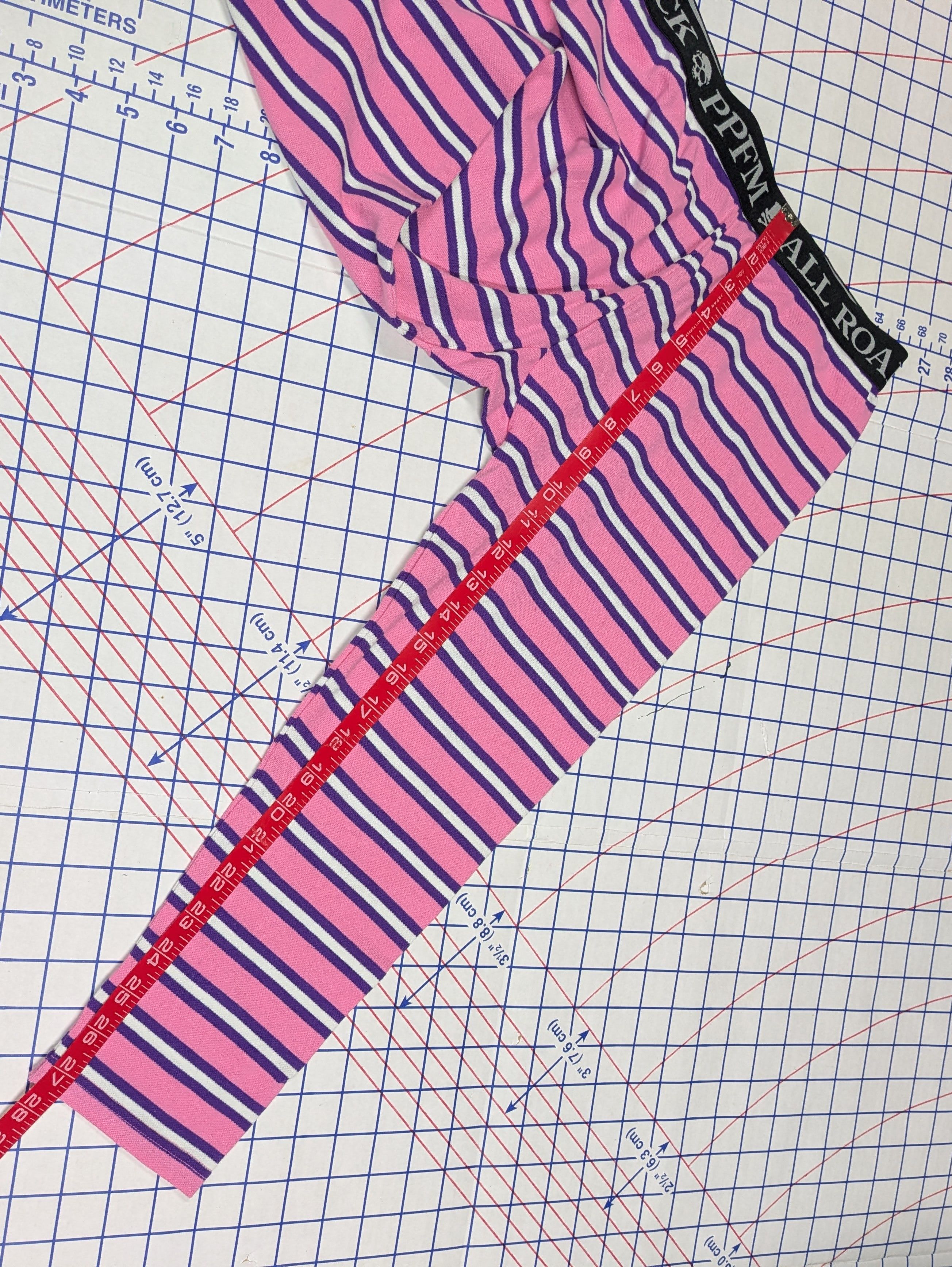 PPFM PPFM rock n roll pink and purple striped leggings medium Size US 30 / EU 46 - 5 Thumbnail