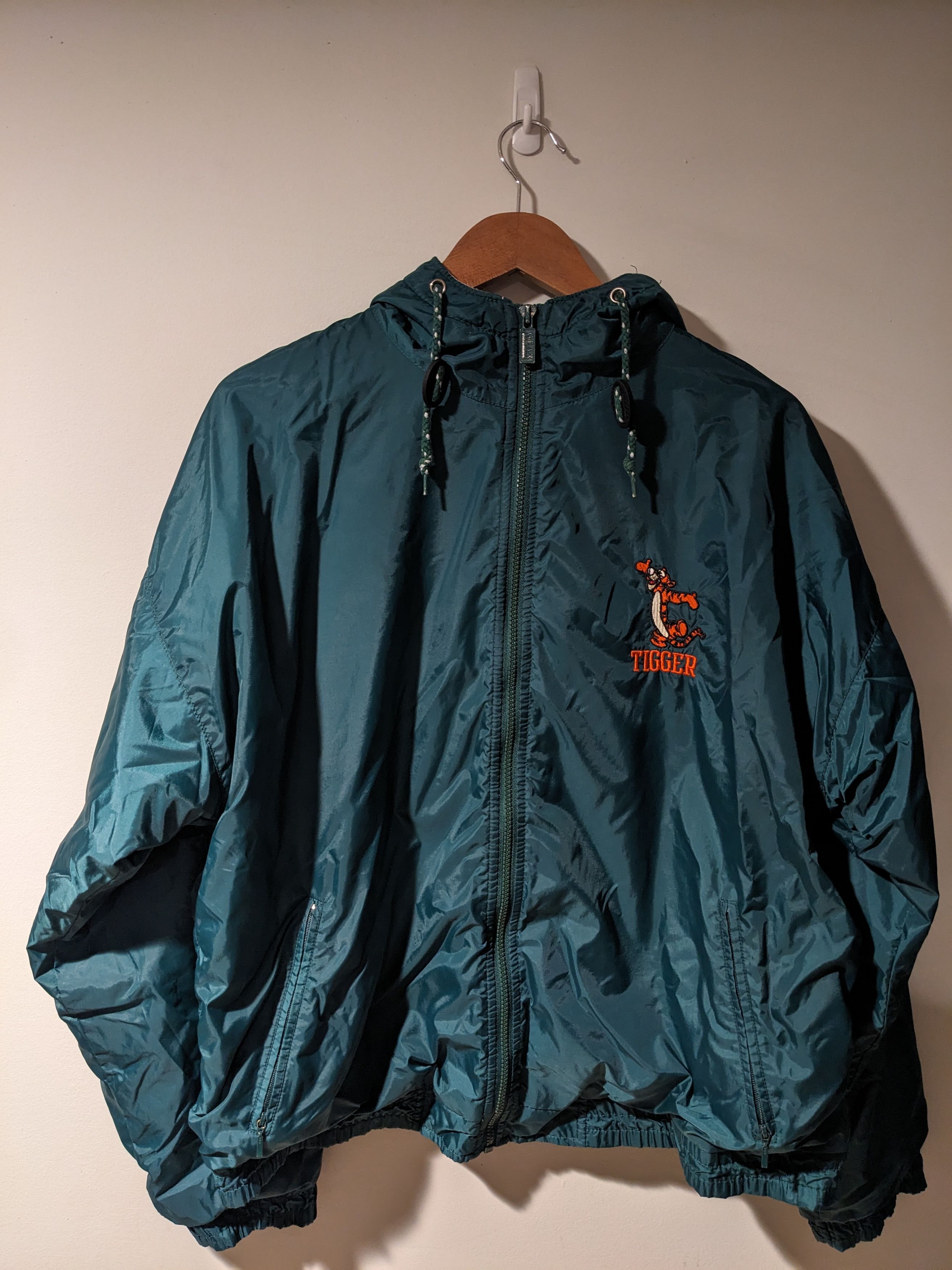 Vintage Disney Store Tigger Denim Varsity Jacket XXL Worlds