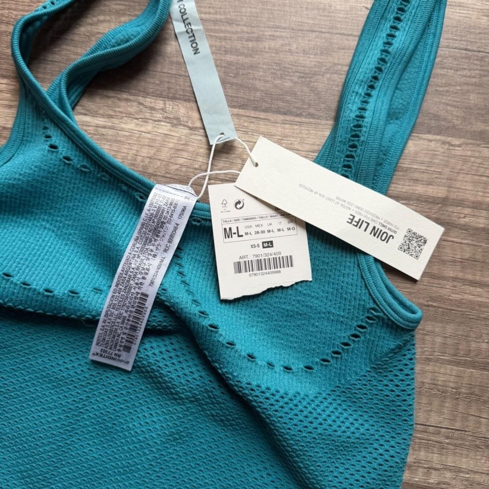 Zara Zara Limitless Contour Collection Pointelle Bodysuit NWT M-L Size XL / US 12-14 / IT 48-50 - 2 Thumbnail