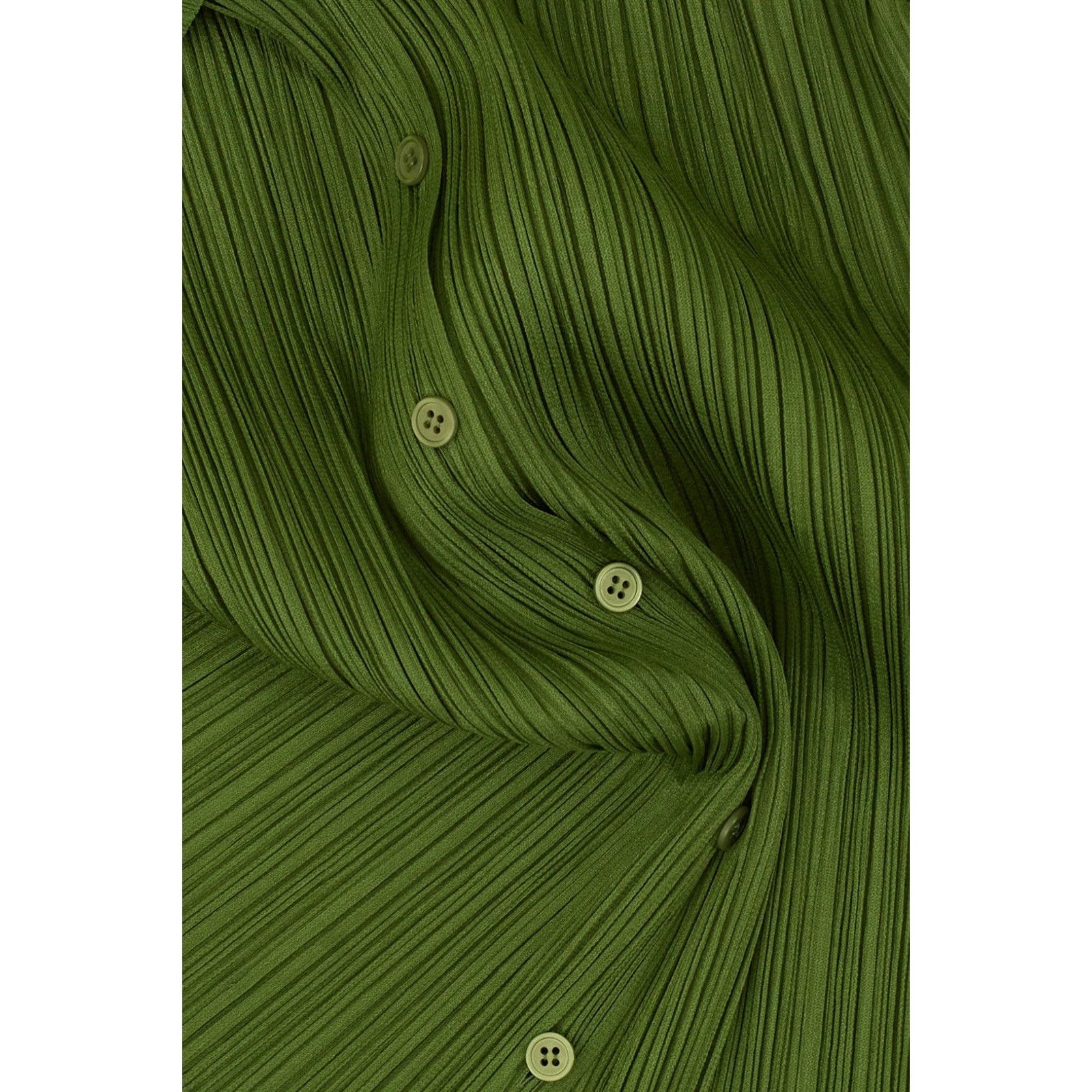 Issey Miyake Pleats Please Green Long Sleeve Top Size L / US 10 / IT 46 - 3 Thumbnail