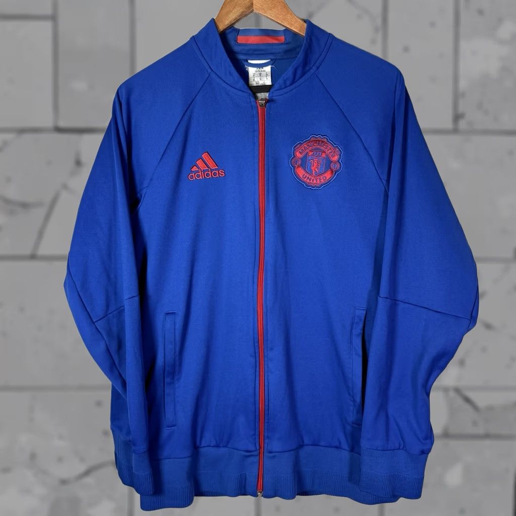 Adidas Adidas Track Jacket Mens Blue Full Zip Athletic Jacket M Size US M / EU 48-50 / 2 - 1 Thumbnail