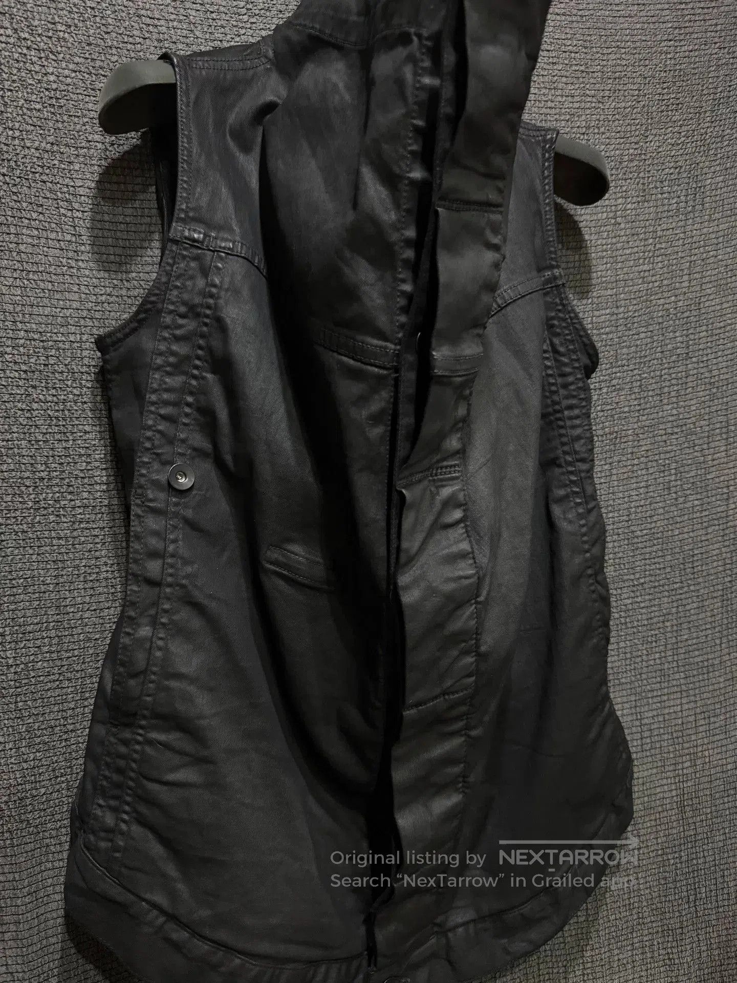 Rick Owens rick owens waxed denim vest jacket. Size US S / EU 44-46 / 1 - 3 Thumbnail