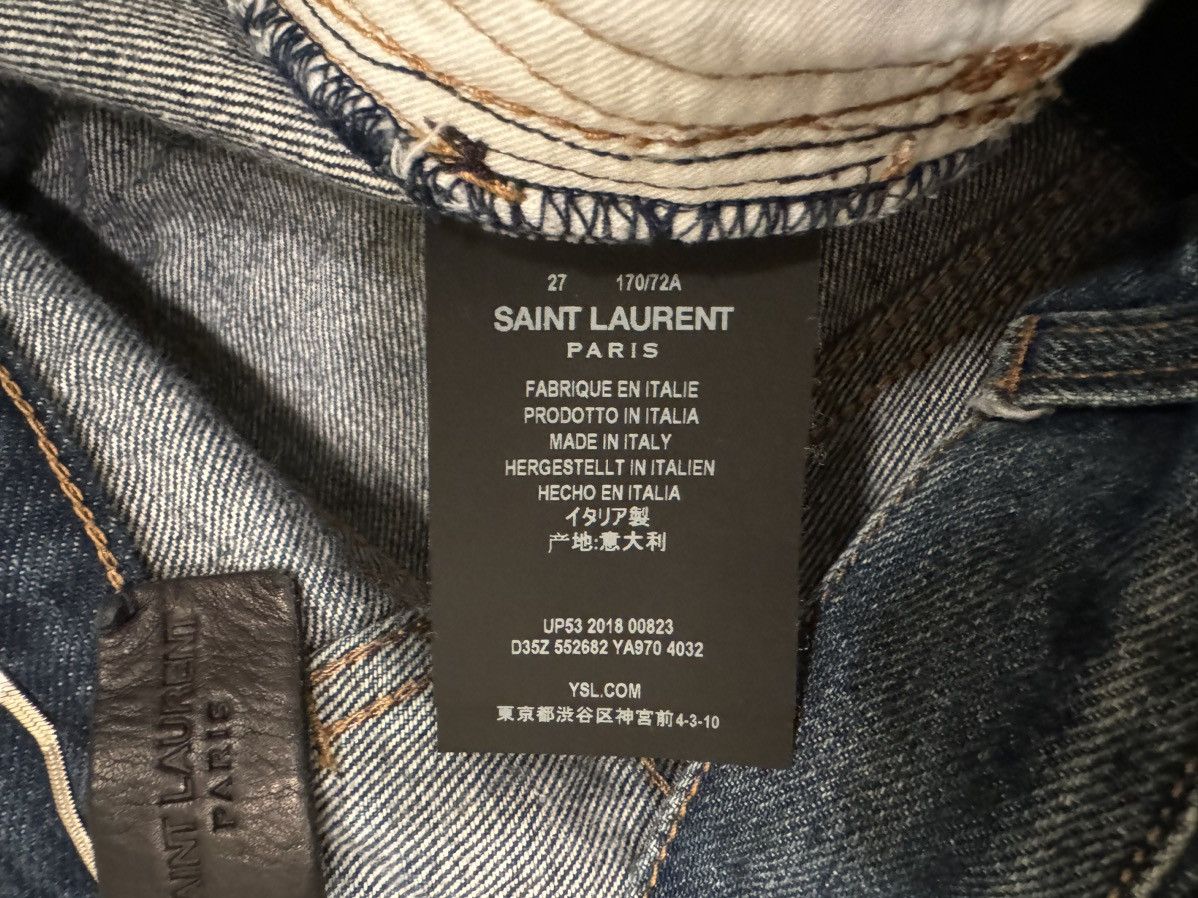 Saint Laurent Paris Saint Laurent washed blue ripped skinny jeans Size US 27 - 5 Thumbnail