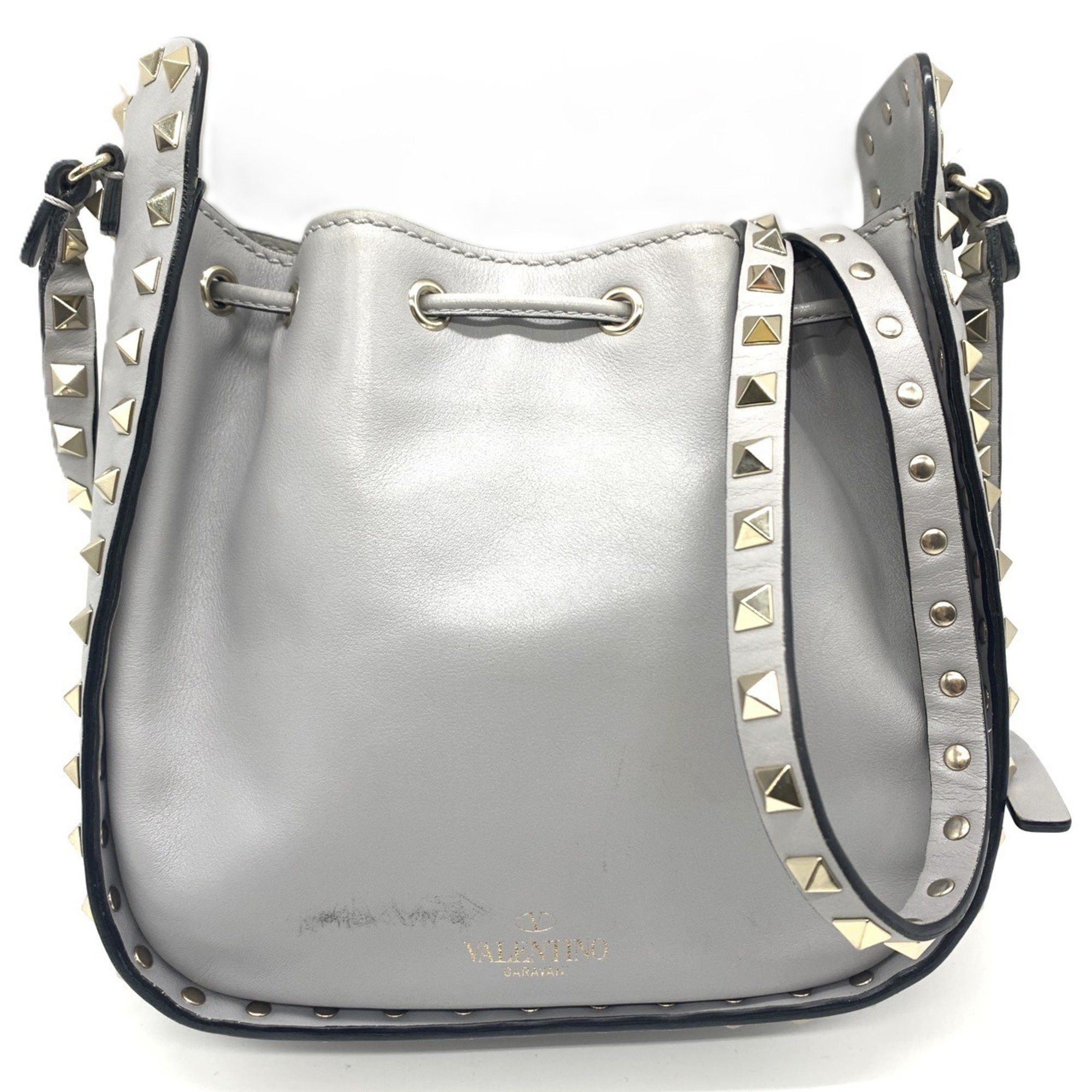 Valentino x Valentino Garavani Rockstud Shoulder Bag Grey Women's
