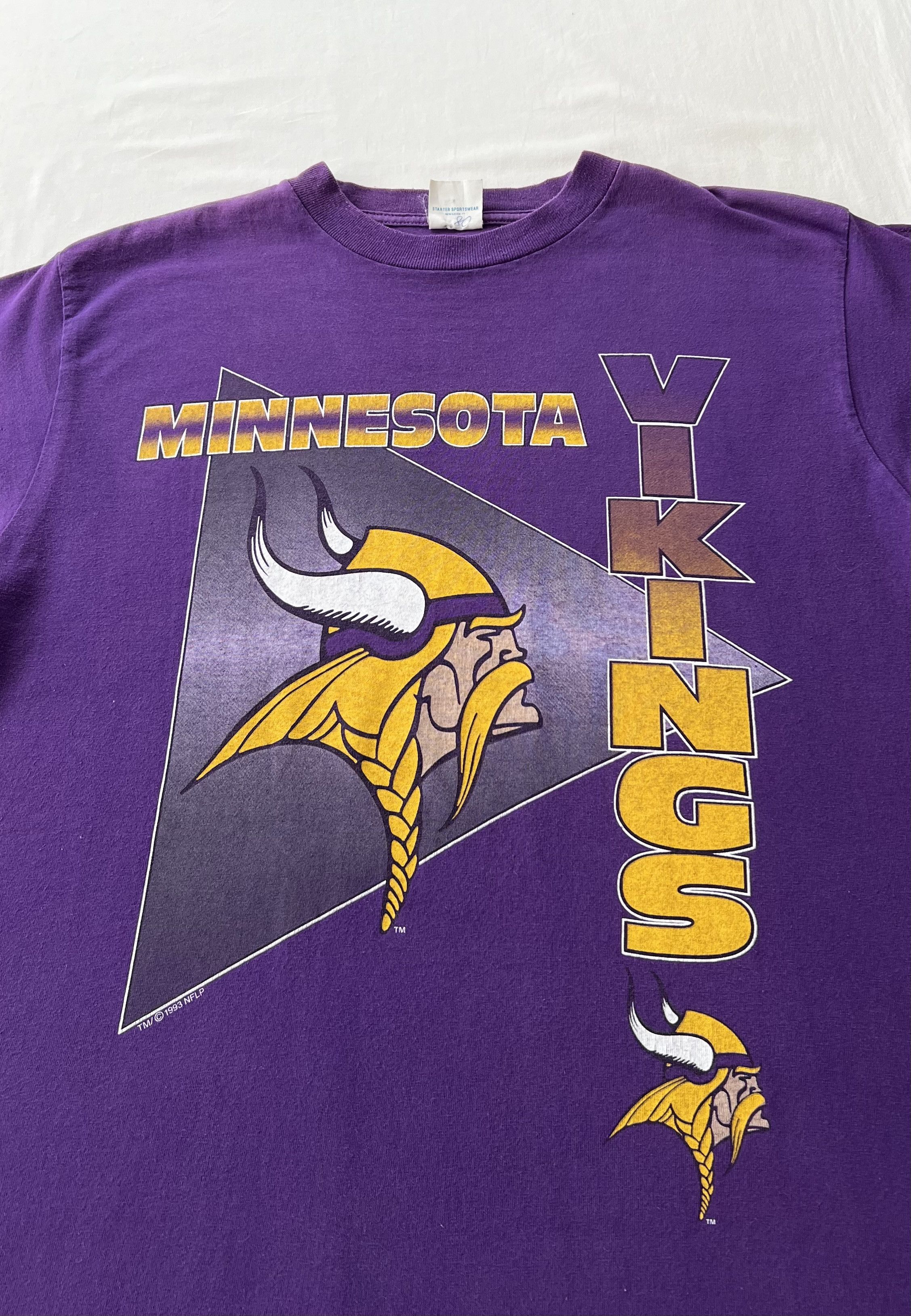 NFL Vintage 1993 Minnesota Vikings NFL Starter Purple T-shirt Size US M / EU 48-50 / 2 - 6 Thumbnail