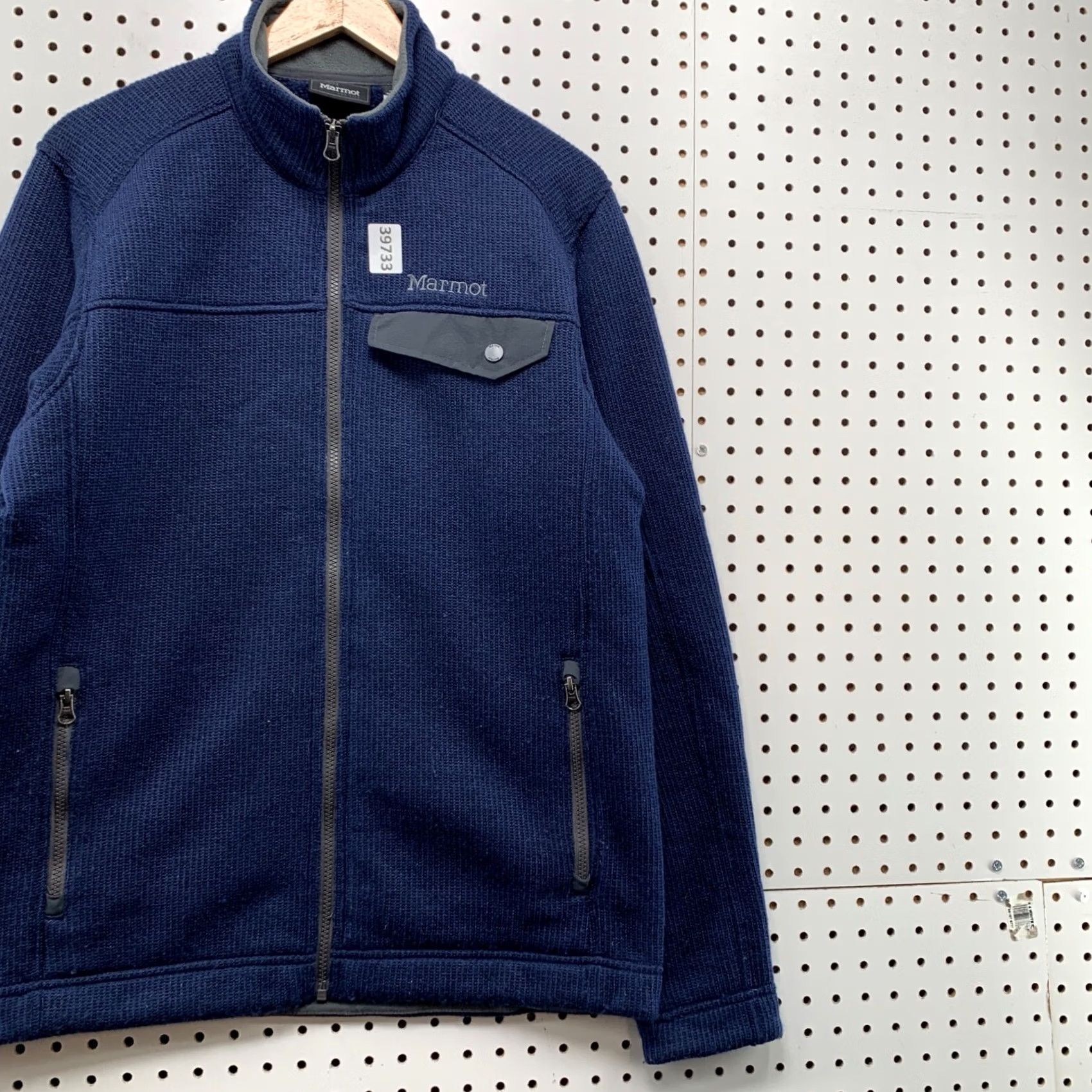 Marmot Marmot Wool Knit Zip Jacket Mens M Navy Blue Casual Bomber Jacket Size US M / EU 48-50 / 2 - 4 Thumbnail