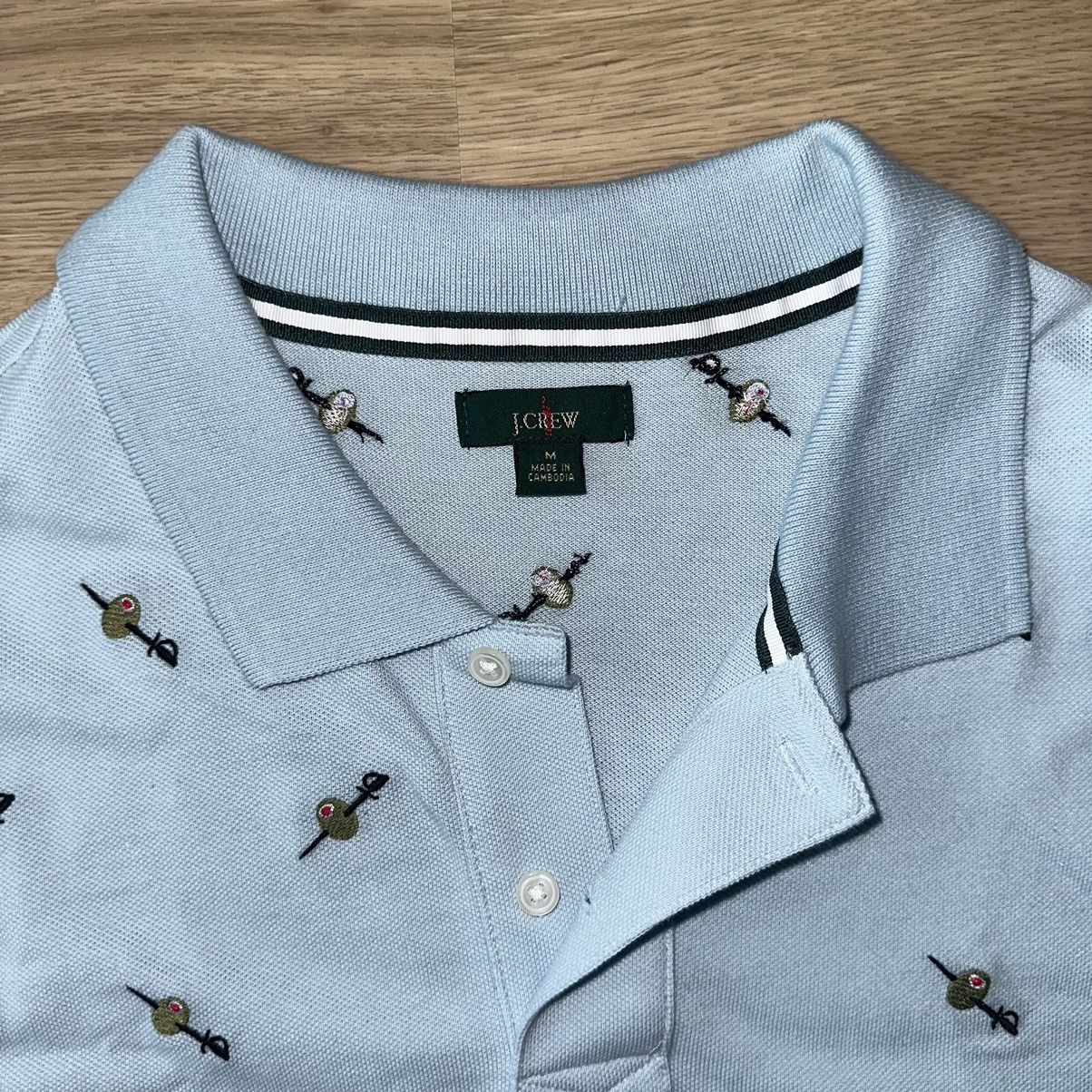 J.Crew Olive embroidered polo Size US M / EU 48-50 / 2 - 4 Thumbnail