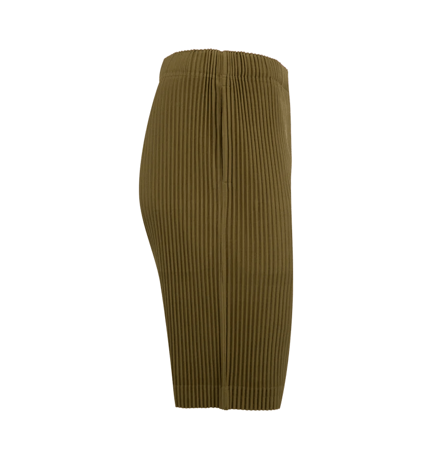 Issey Miyake o1h1sh11225 Color Pleats Shorts in Khaki Green Size US 30 / EU 46 - 3 Thumbnail