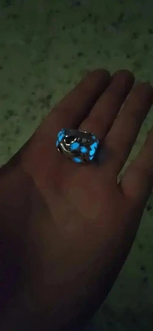 Jewelry Kuroda x Aika Adjustable Blue Luminous Dragon Ring Size ONE SIZE - 3 Thumbnail