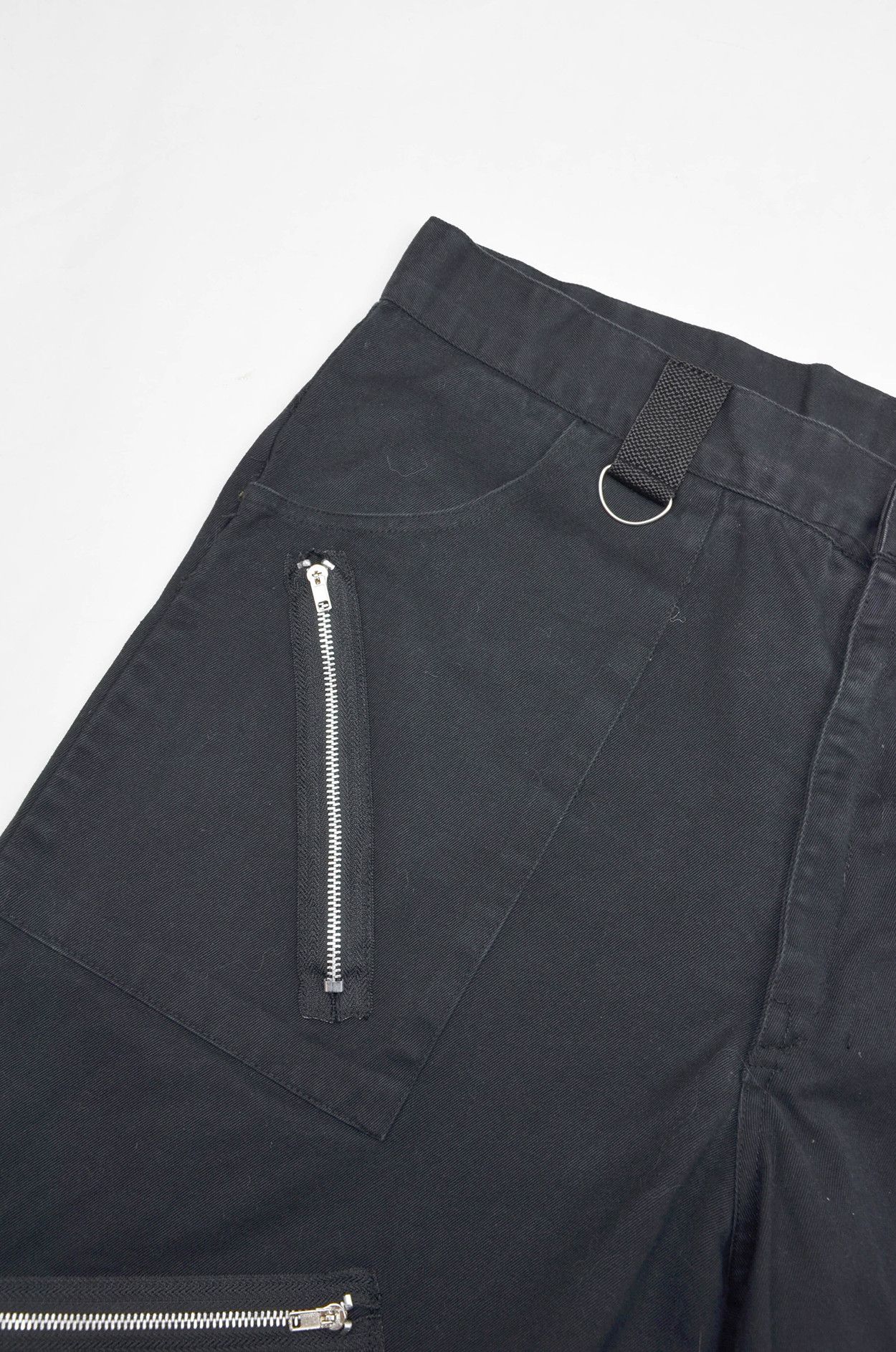 Vintage Bares Black Tech Strap Cargo Pants with Zippers L Size US 33 - 4 Thumbnail