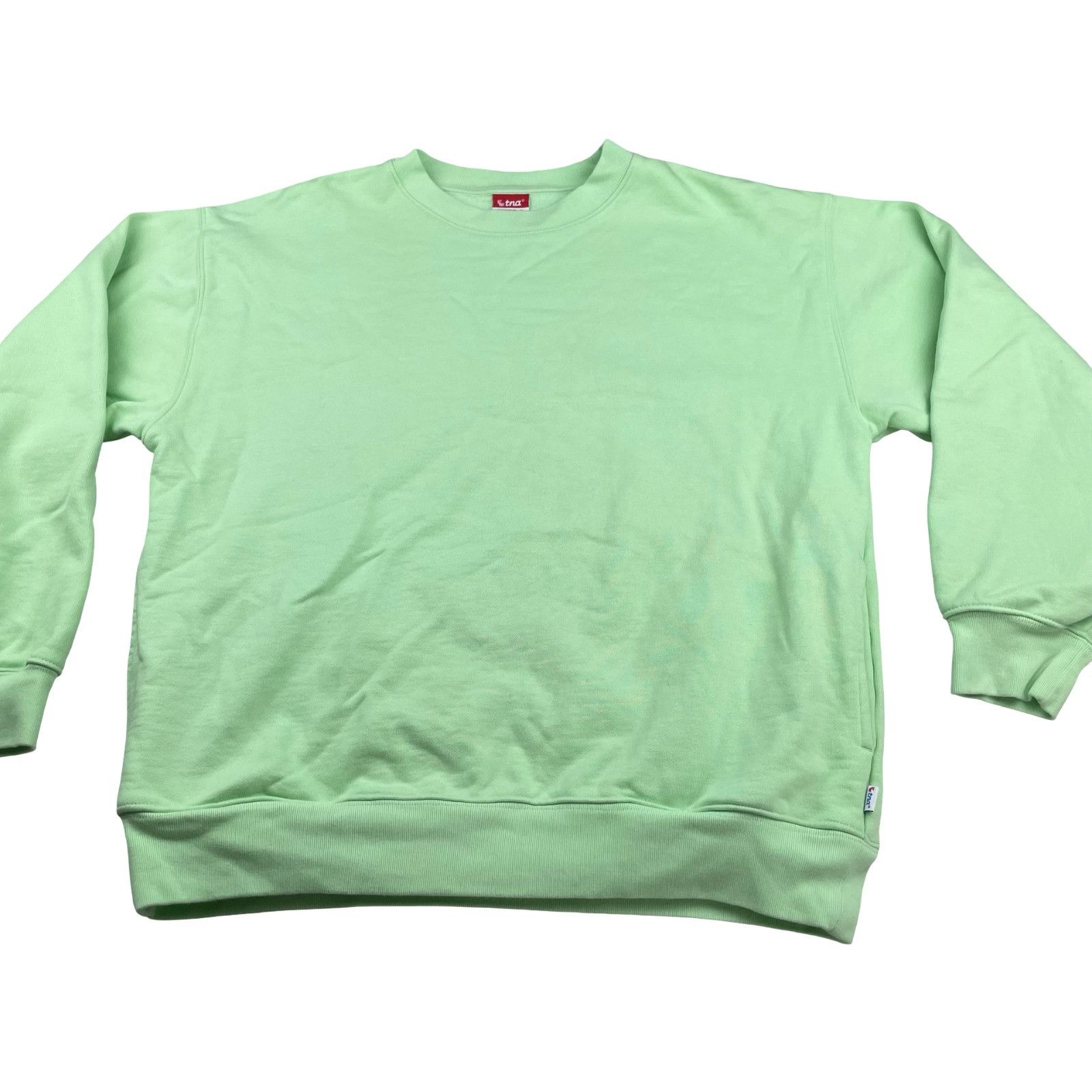 TNA Tna Men's Extra Fleece Crewneck Pullover Sweatshirt Green • Size US L / EU 52-54 / 3 - 2 Thumbnail