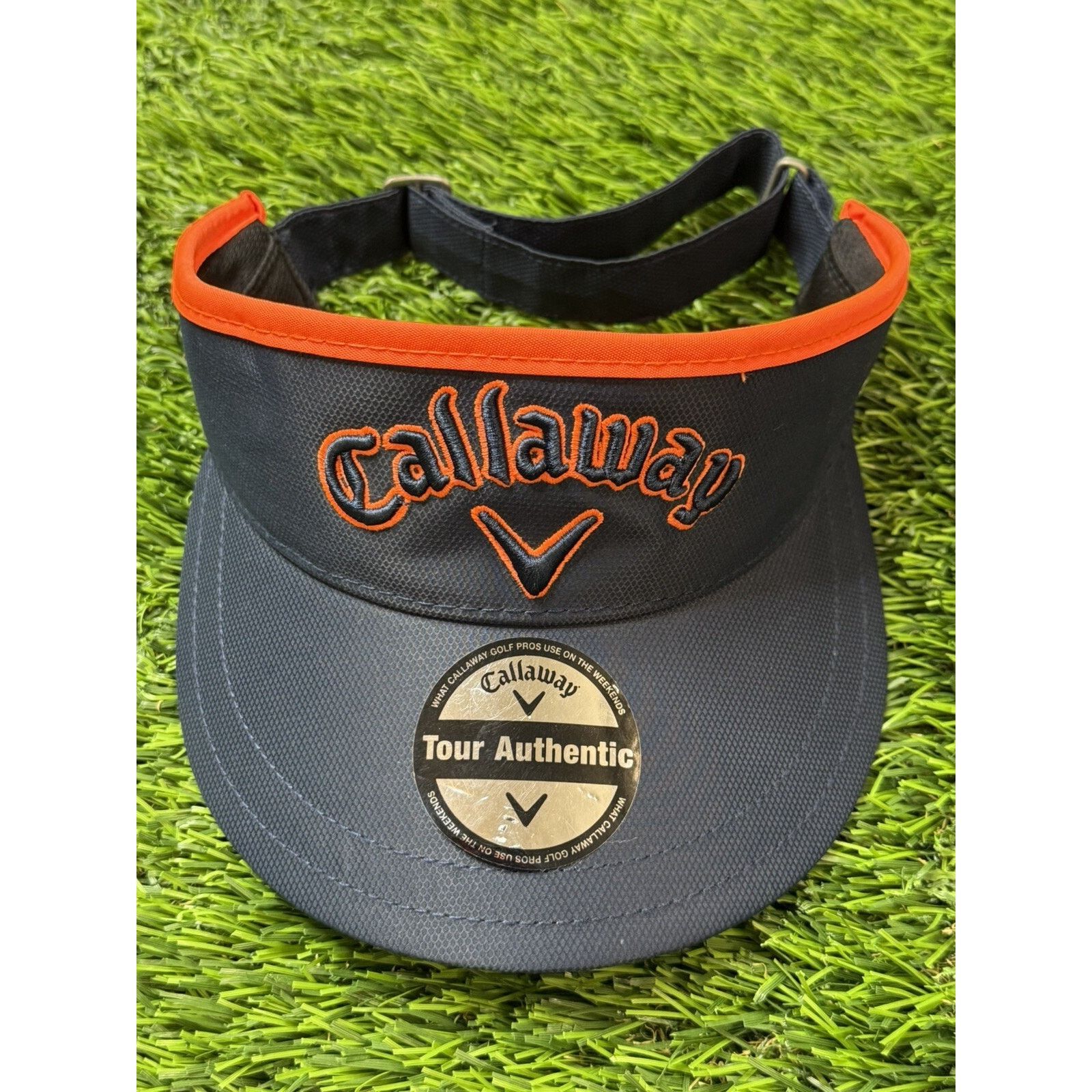 Callaway Callaway Golf Visor Navy Blue Orange X Hot Hex Black Tour Size ONE SIZE - 1 Thumbnail