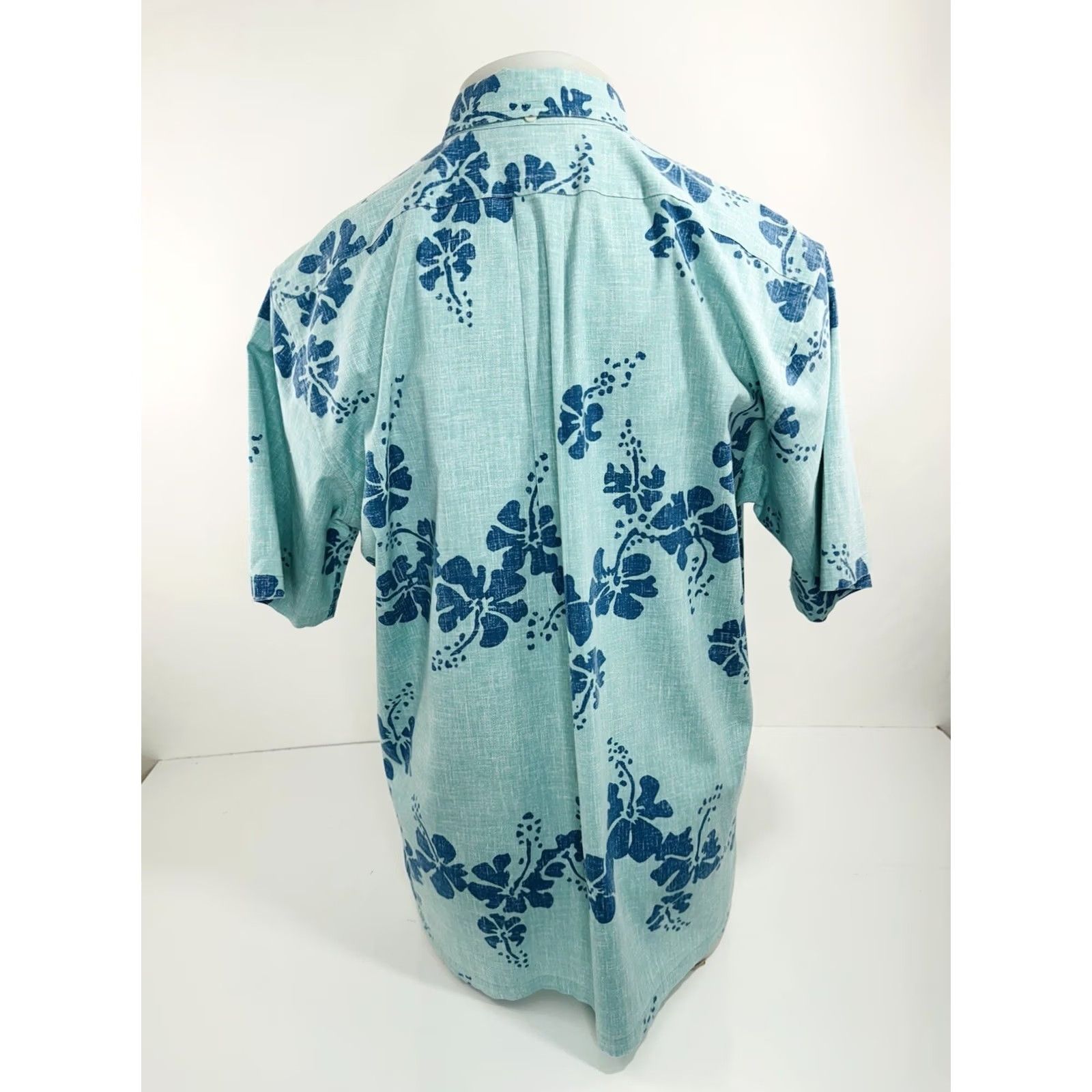 Reyn Spooner REYN SPOONER Pullover Hibiscus Floral Hawaiian Aloha L Shirt EXCELLENT Men Short Sleeve Button-Up Green Blue L Pink? Size US L / EU 52-54 / 3 - 3 Thumbnail