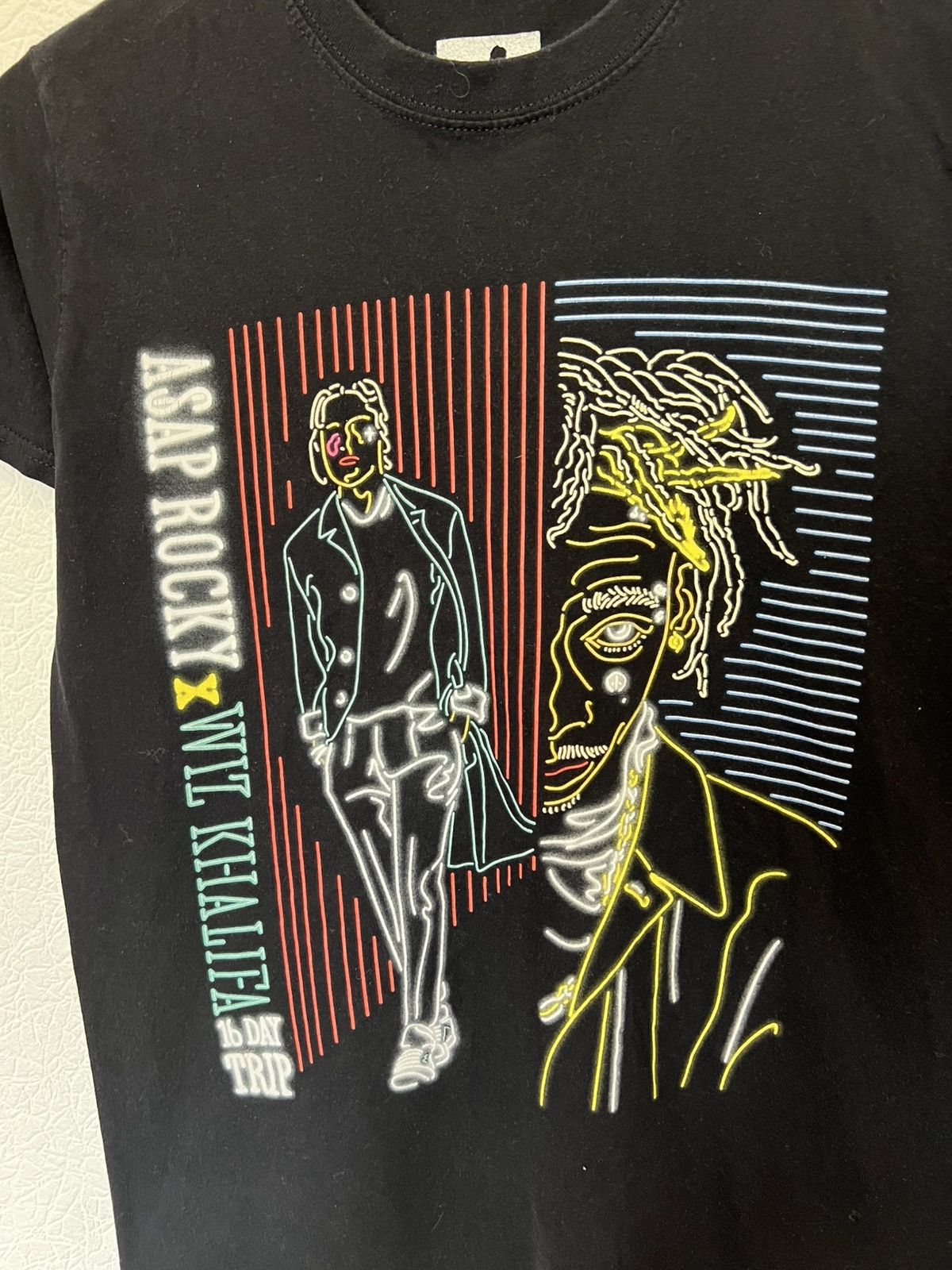 A$AP Rocky × Wiz Khalifa Asap Rocky Wiz Khalifa Black T Shirt Tee 2015 Size US S / EU 44-46 / 1 - 2 Thumbnail