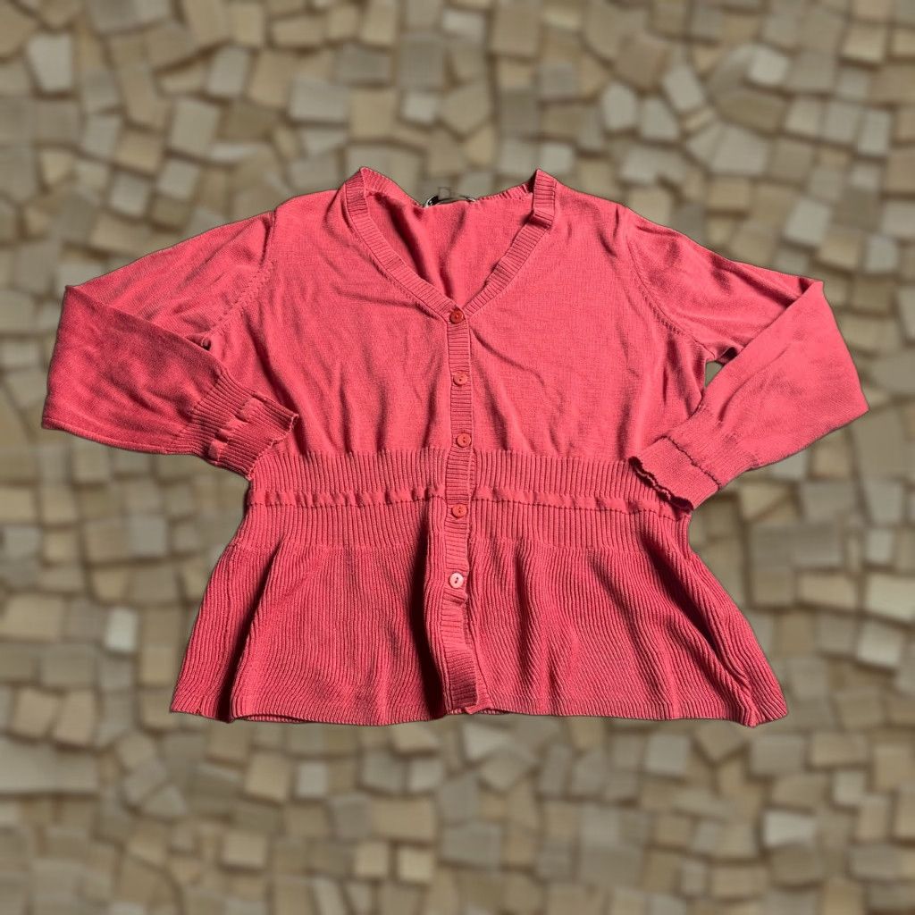 Vintage cAbi Sweater Cardigan, Women's Size Large Mauve Pink Knit Size L / US 10 / IT 46 - 1 Thumbnail