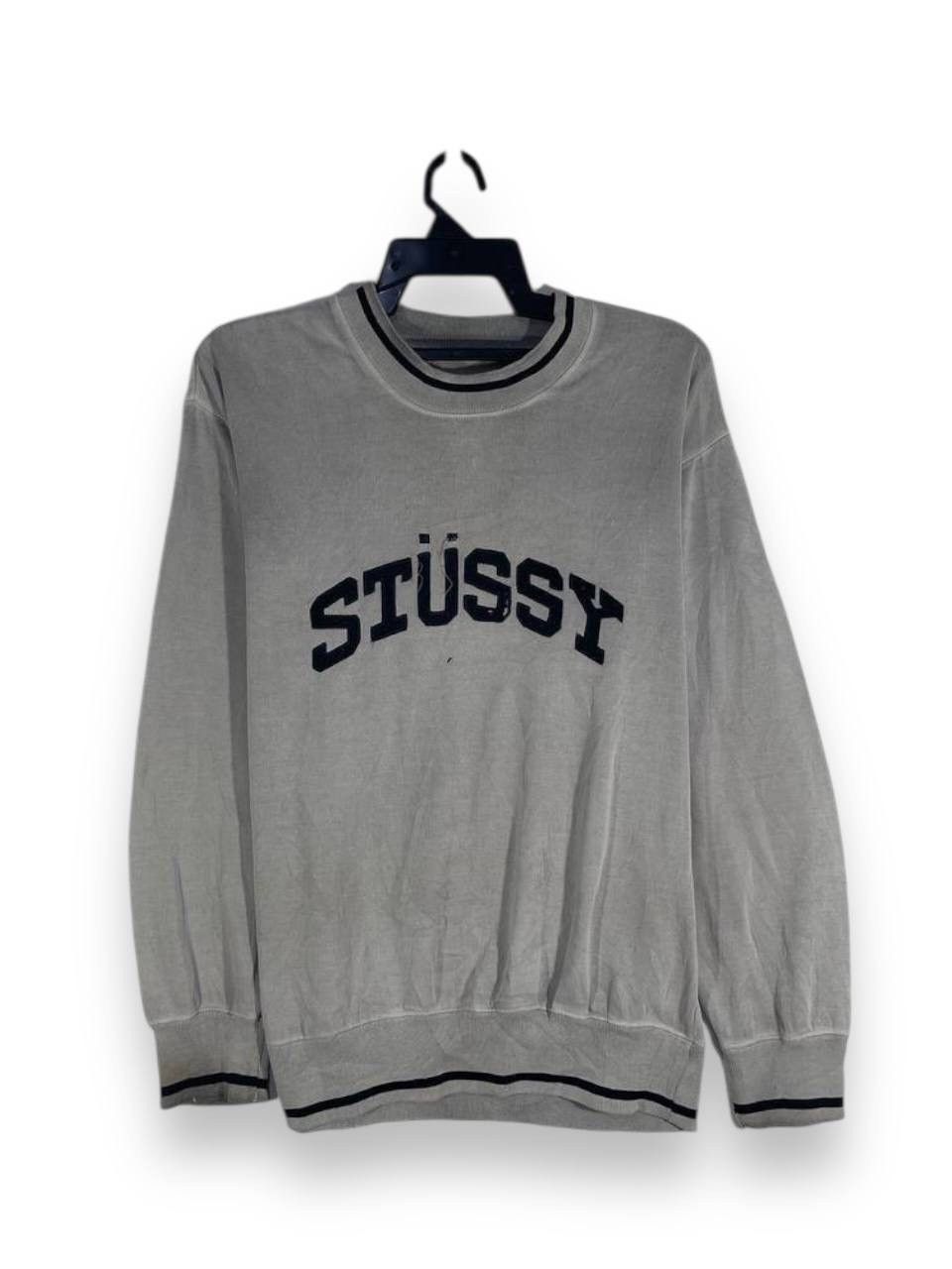 vintage 90s stussy spellout sweatshirt jumper size L