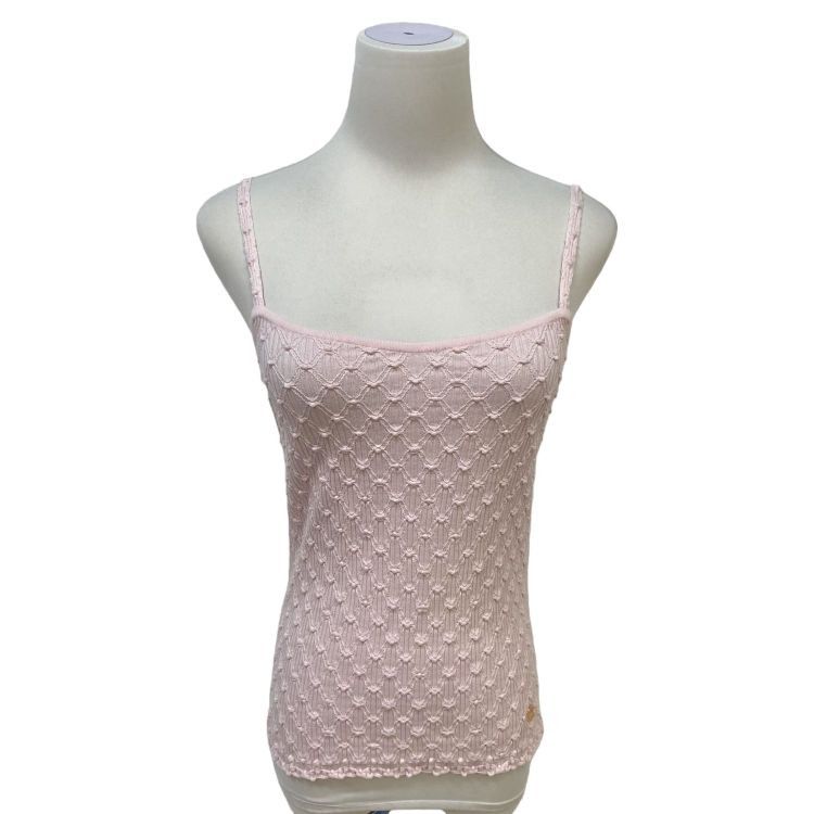 Chanel Chanel Pink Lattice Knit Tank Top Size 34 Size XS / US 0-2 / IT 36-38 - 1 Thumbnail